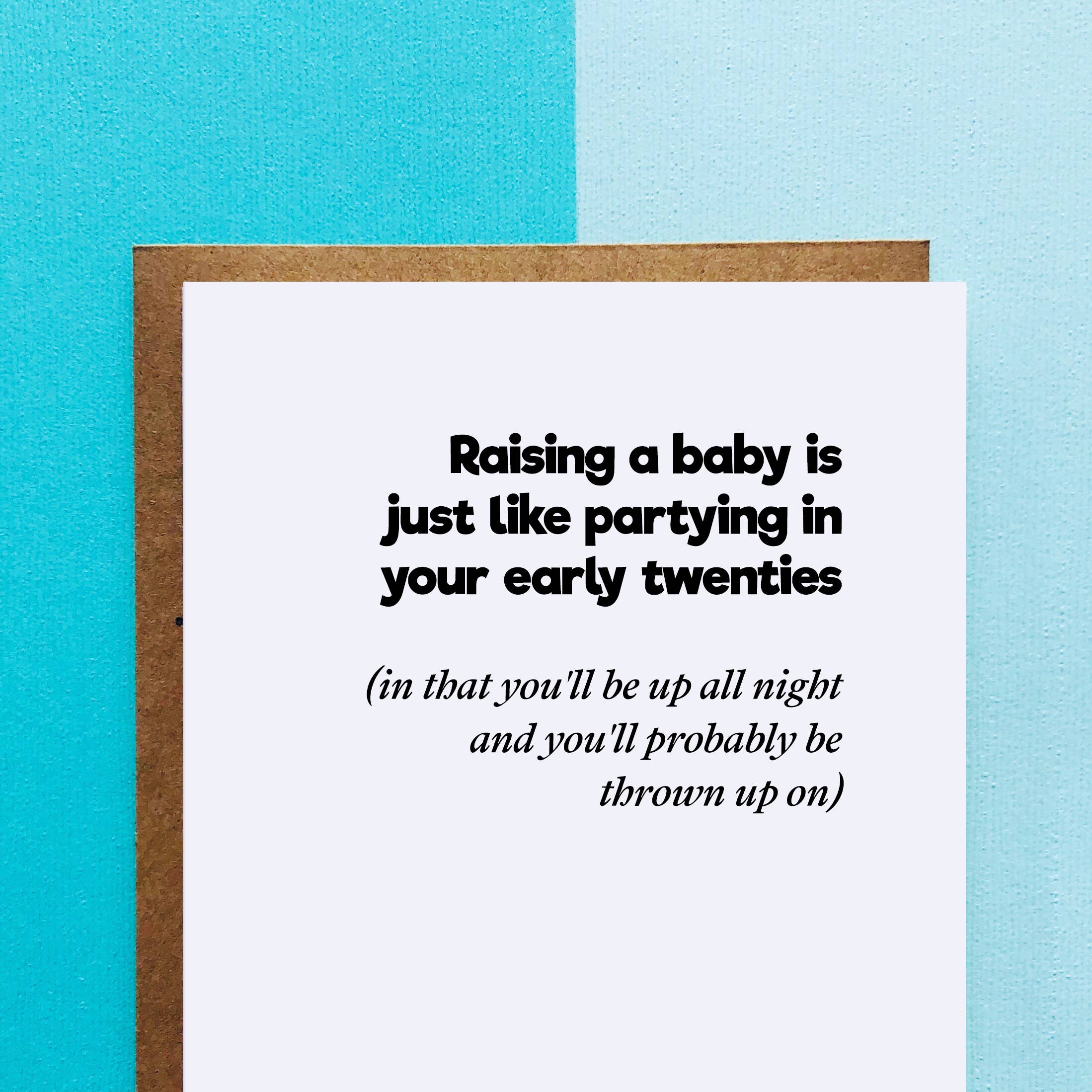 Just like partying - Funny Expecting New Baby Card
