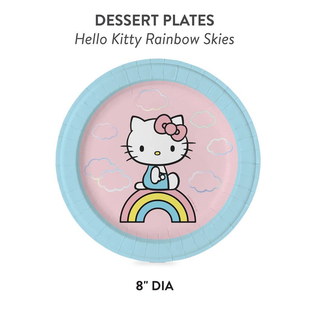 Hello Kitty Rainbow Skies Dessert Plates