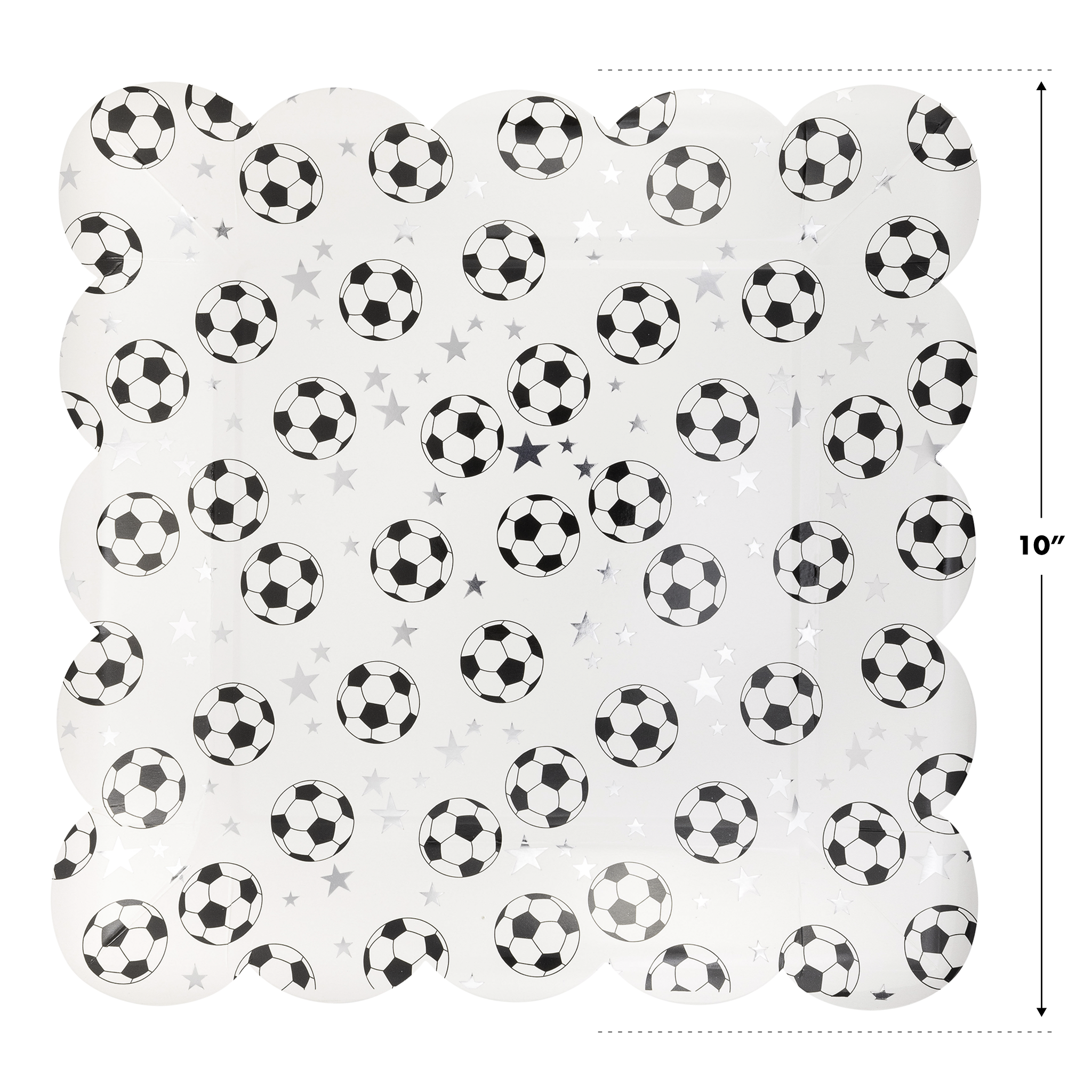 SOC1041 - Scattered Soccer Ball Paper Plate