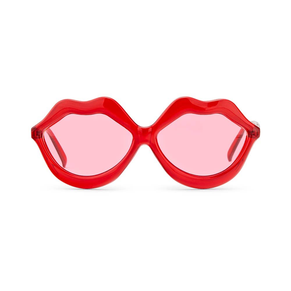 Women's Bachelorette Party Sunglasses - Red Lips