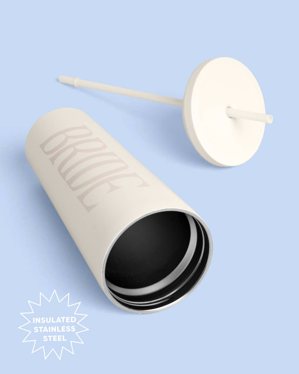 Bride Monochromatic Tumbler | ivory, bridal, bachelorette