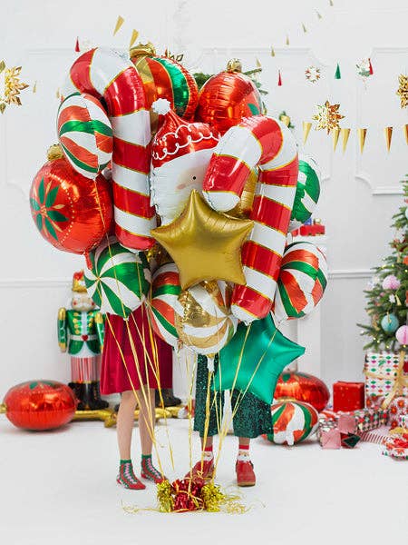 Red Candy Cane Foil Balloon 32in. PartyDeco USA