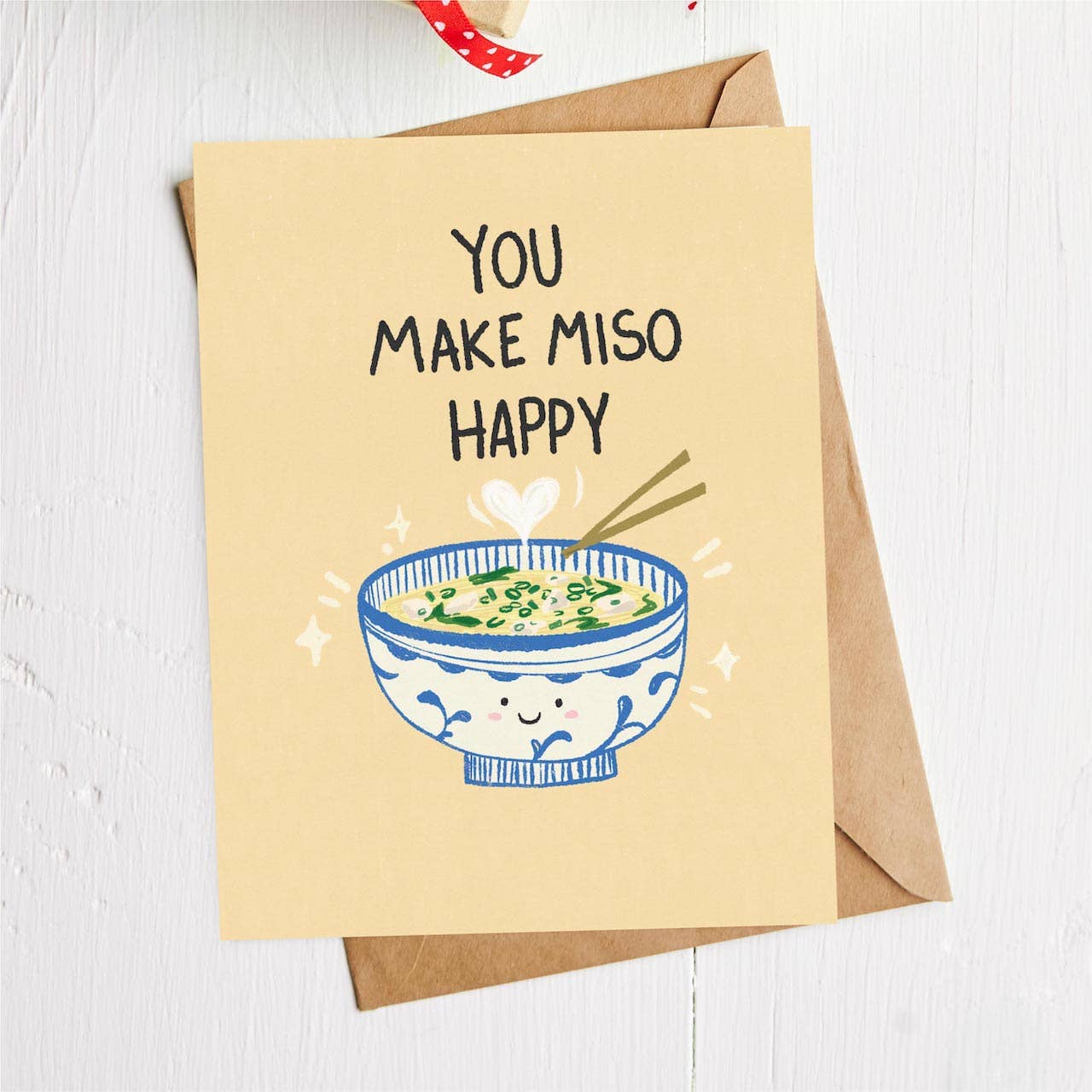 "You make miso happy" Valentine's Day Card