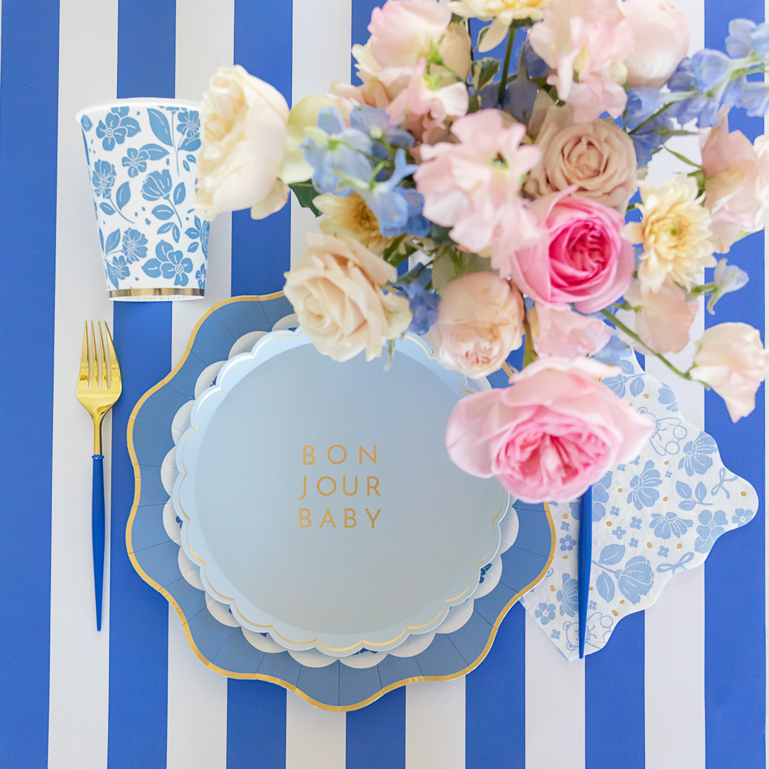 BONJOUR BABY SKY BLUE SMALL PLATES