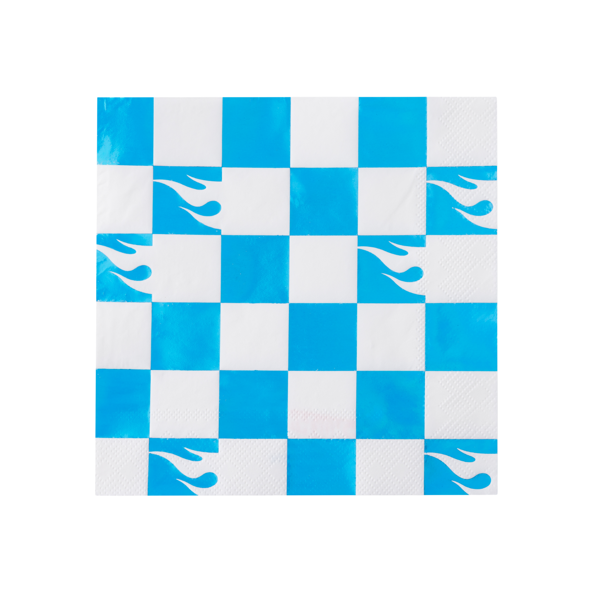 HOT WHEELS™ BLUE FOIL CHECKER LARGE NAPKINS