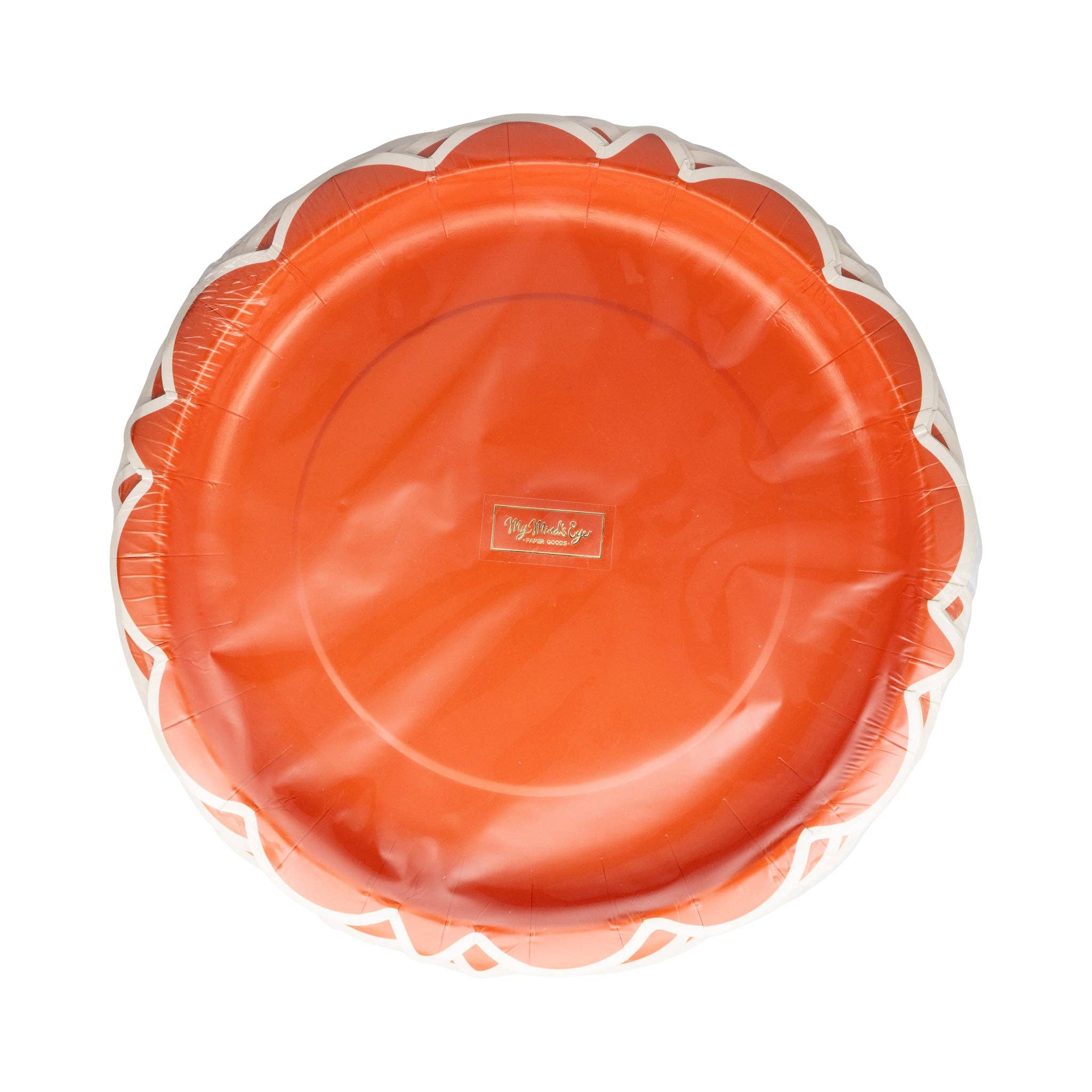 FAL1242 - Falloween Rust Scalloped Round 10" Paper Plate