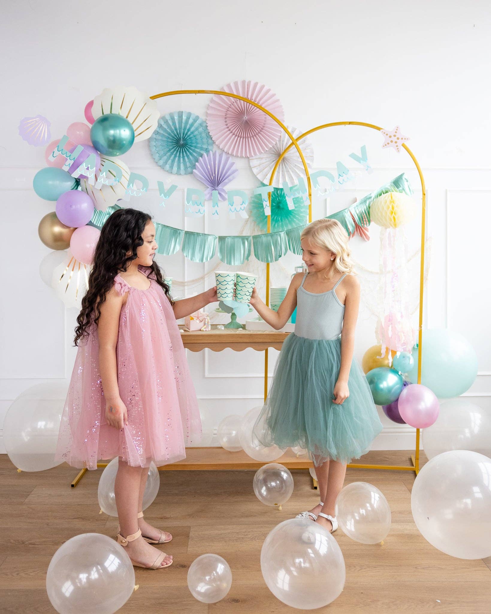 SEA1011 - Mermaid Tail Paper Party Cups - 12 oz