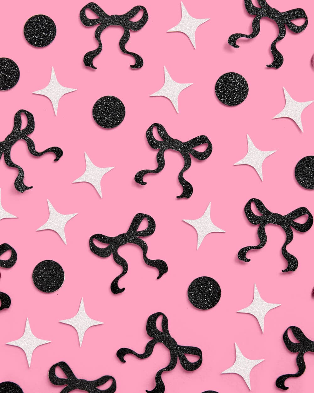 Little Black Bow Confetti - 200 pc iridescent foil confetti