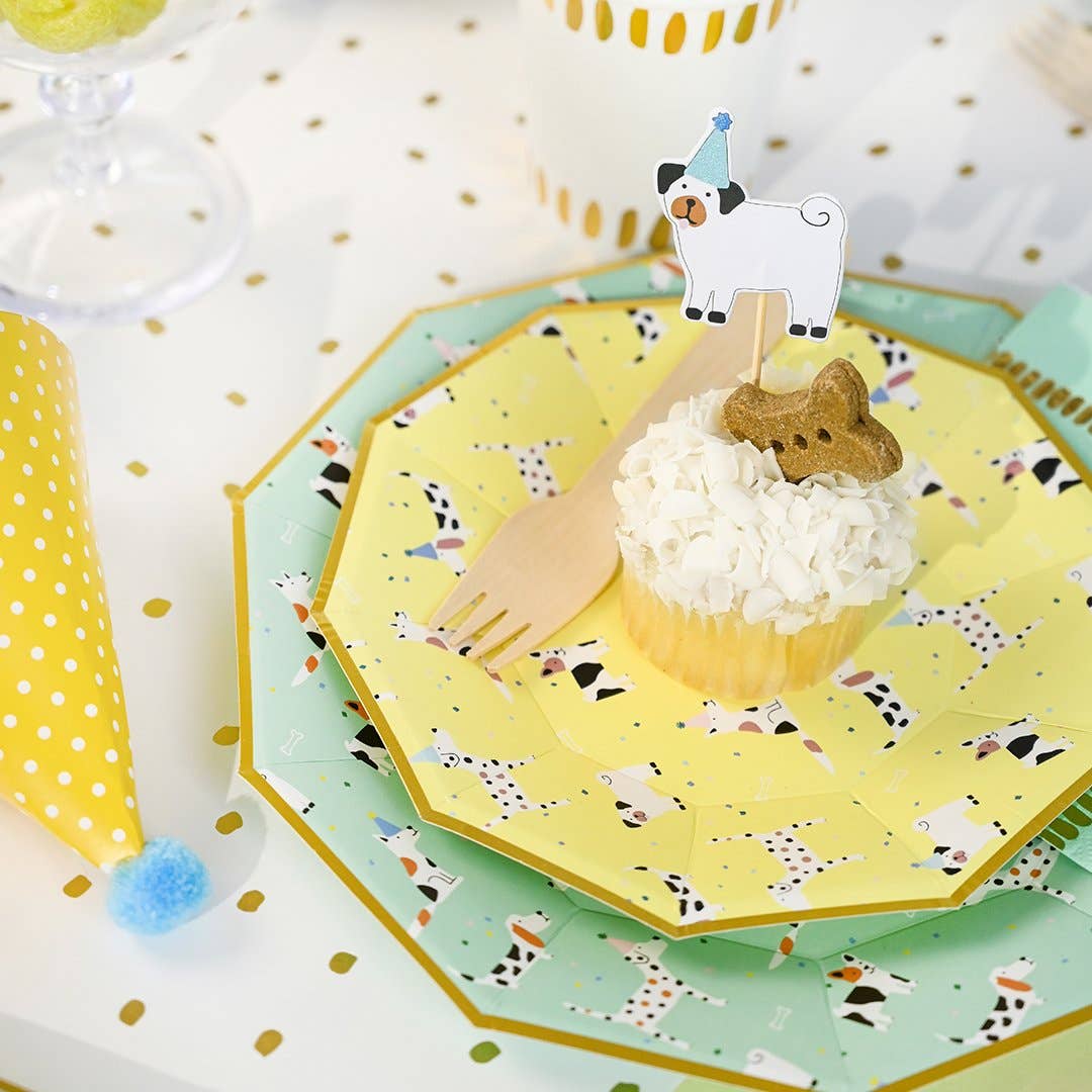 Hot Diggity Dog Small Paper Party Plates (10 per Pack)