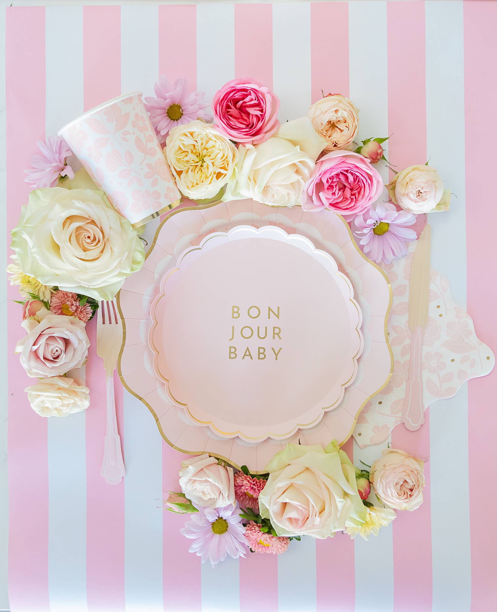 BONJOUR BABY PETAL PINK SMALL PLATES