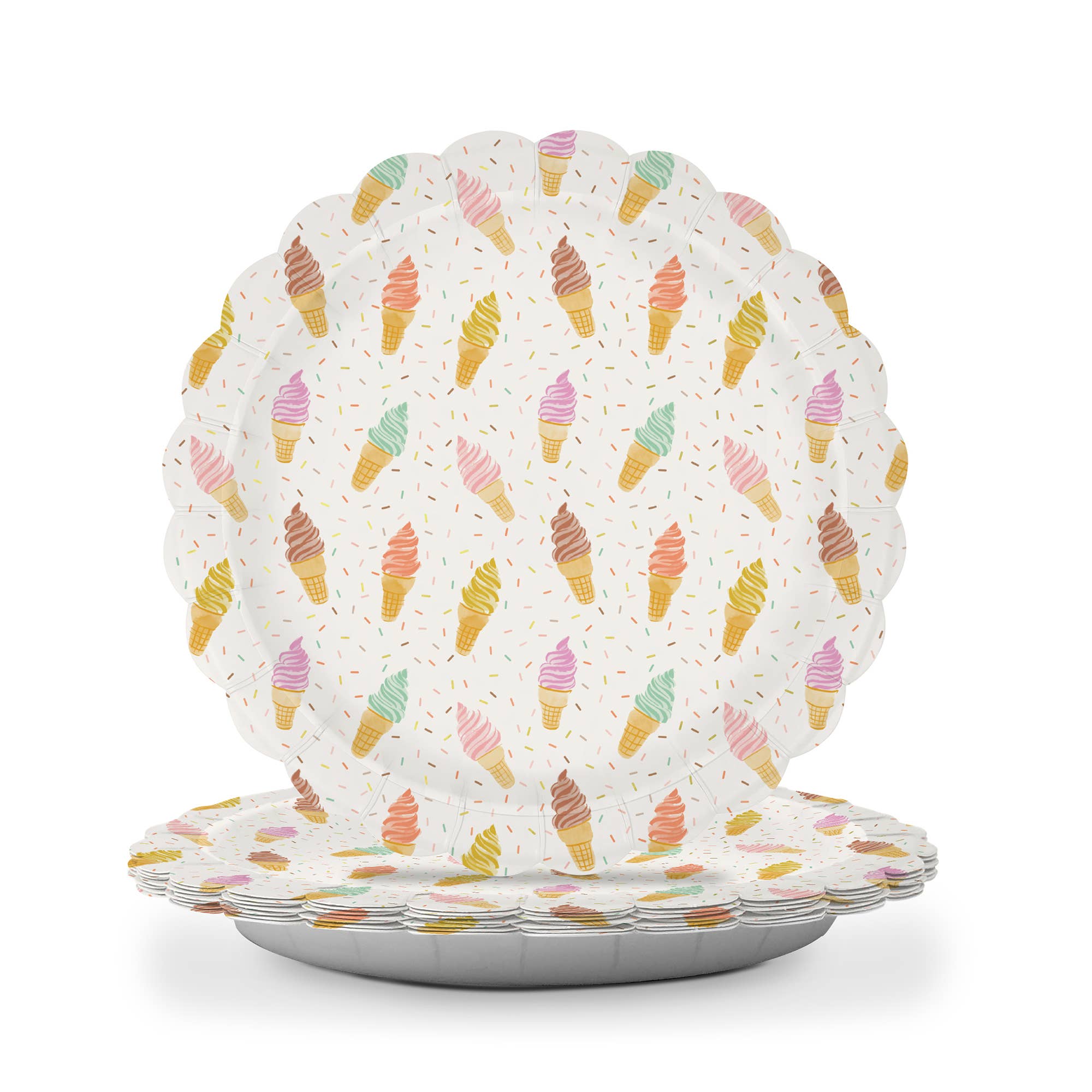 Cool & Creamy Scalloped Luncheon Plates