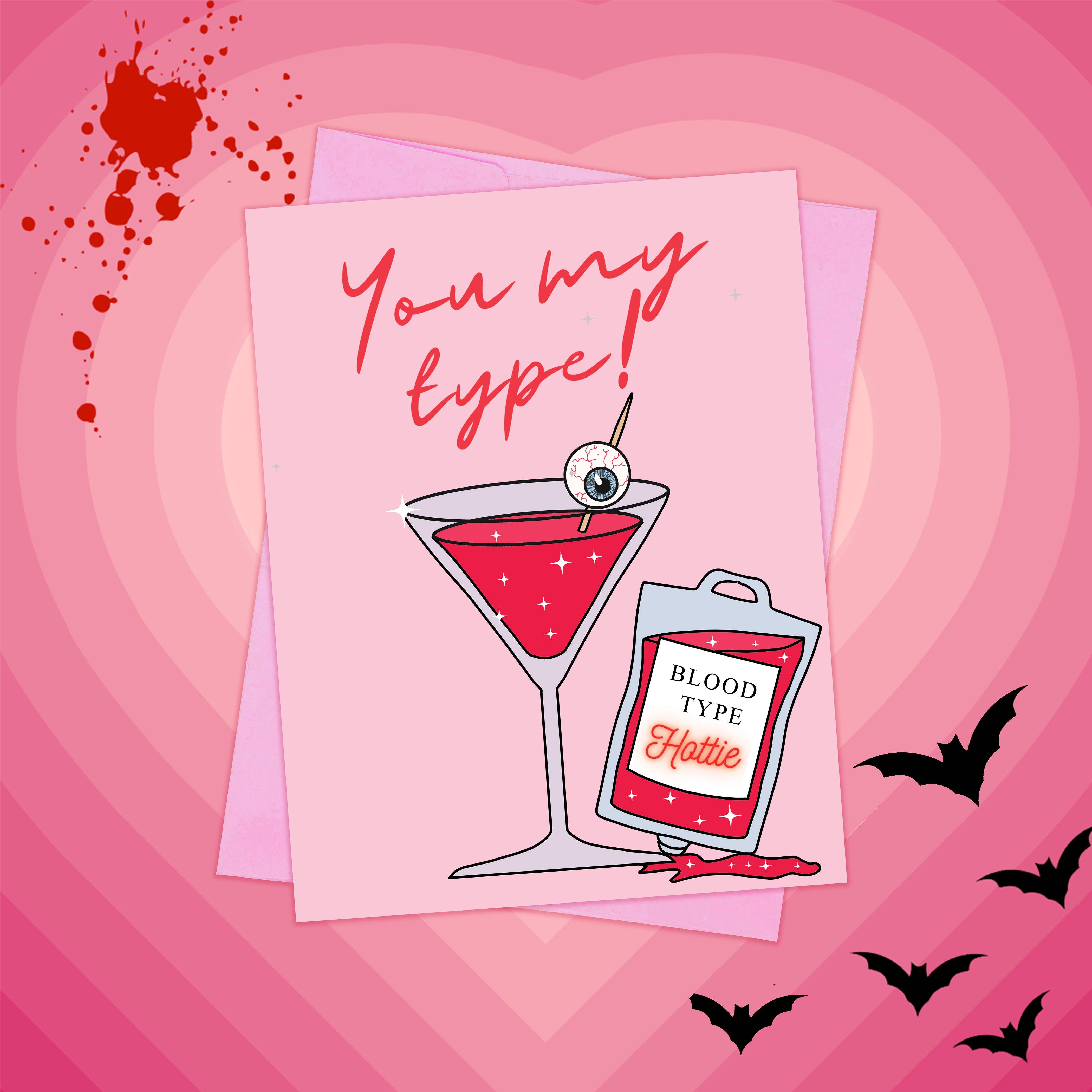 You My Type – Spooky Vampire Valentine Card Set of 6
