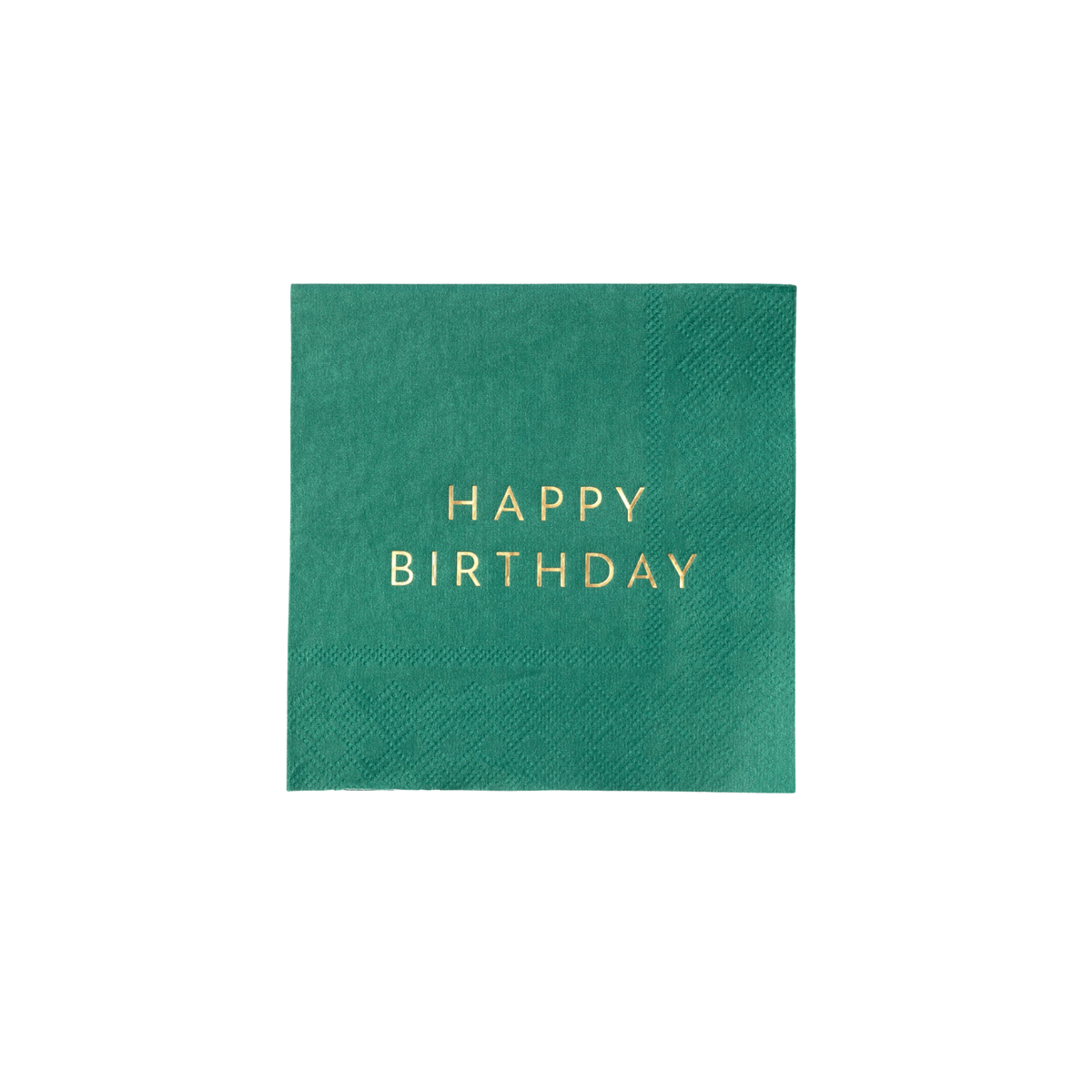 Emerald Happy Birthday Cocktail Napkins (Set of 20)