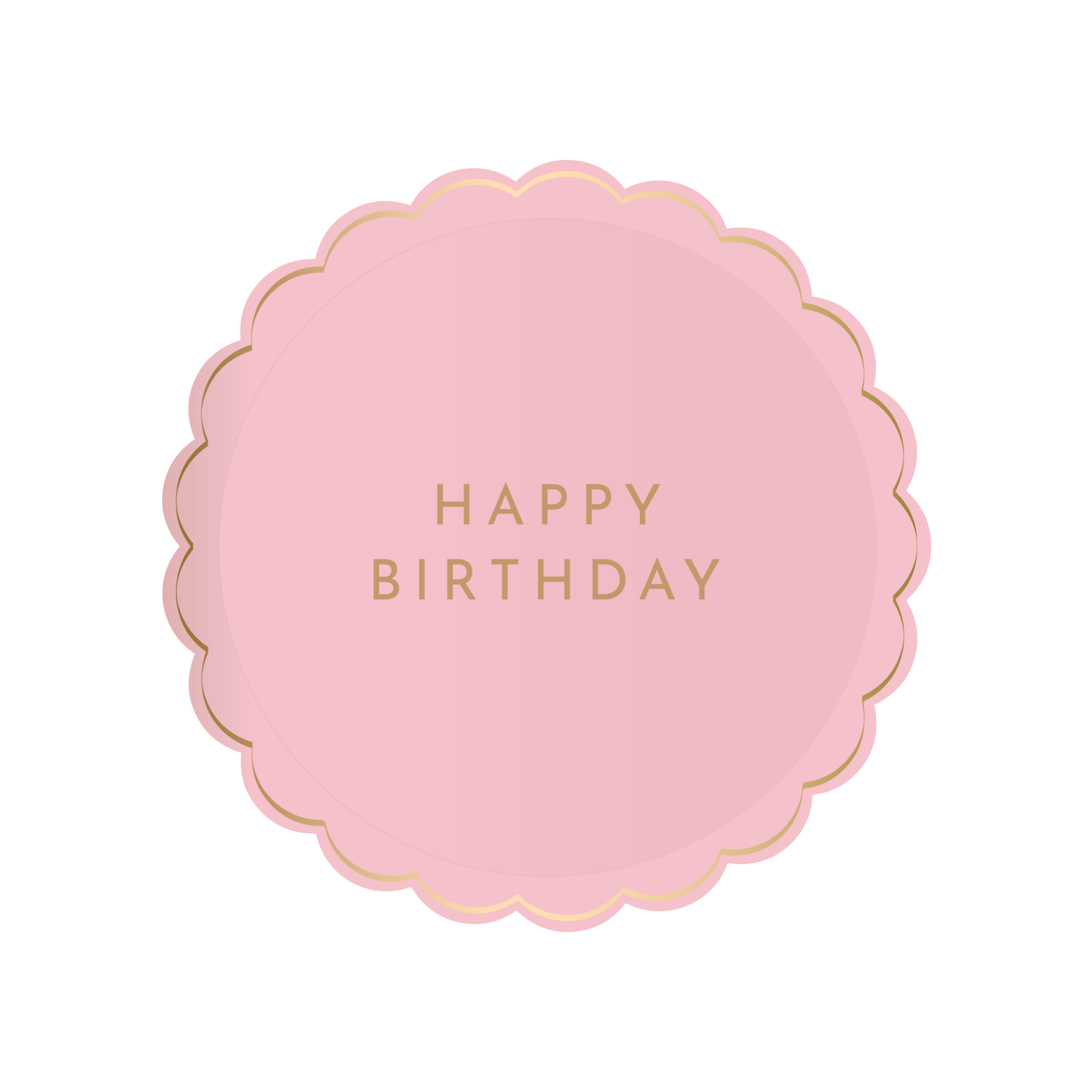PINK HPY BDAY SMALL PLATE