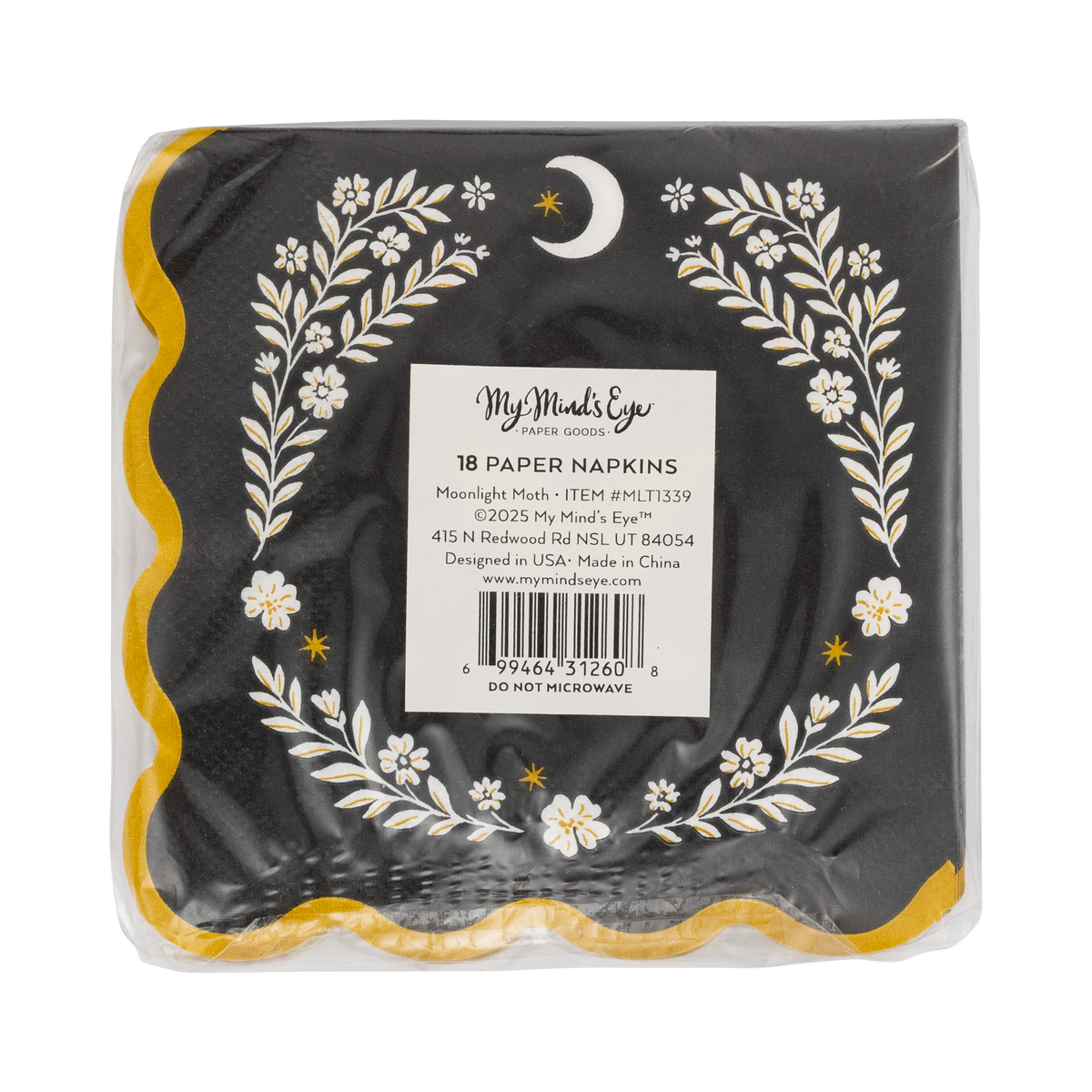 MLT1339 - Moonlight Moth Cocktail Napkin