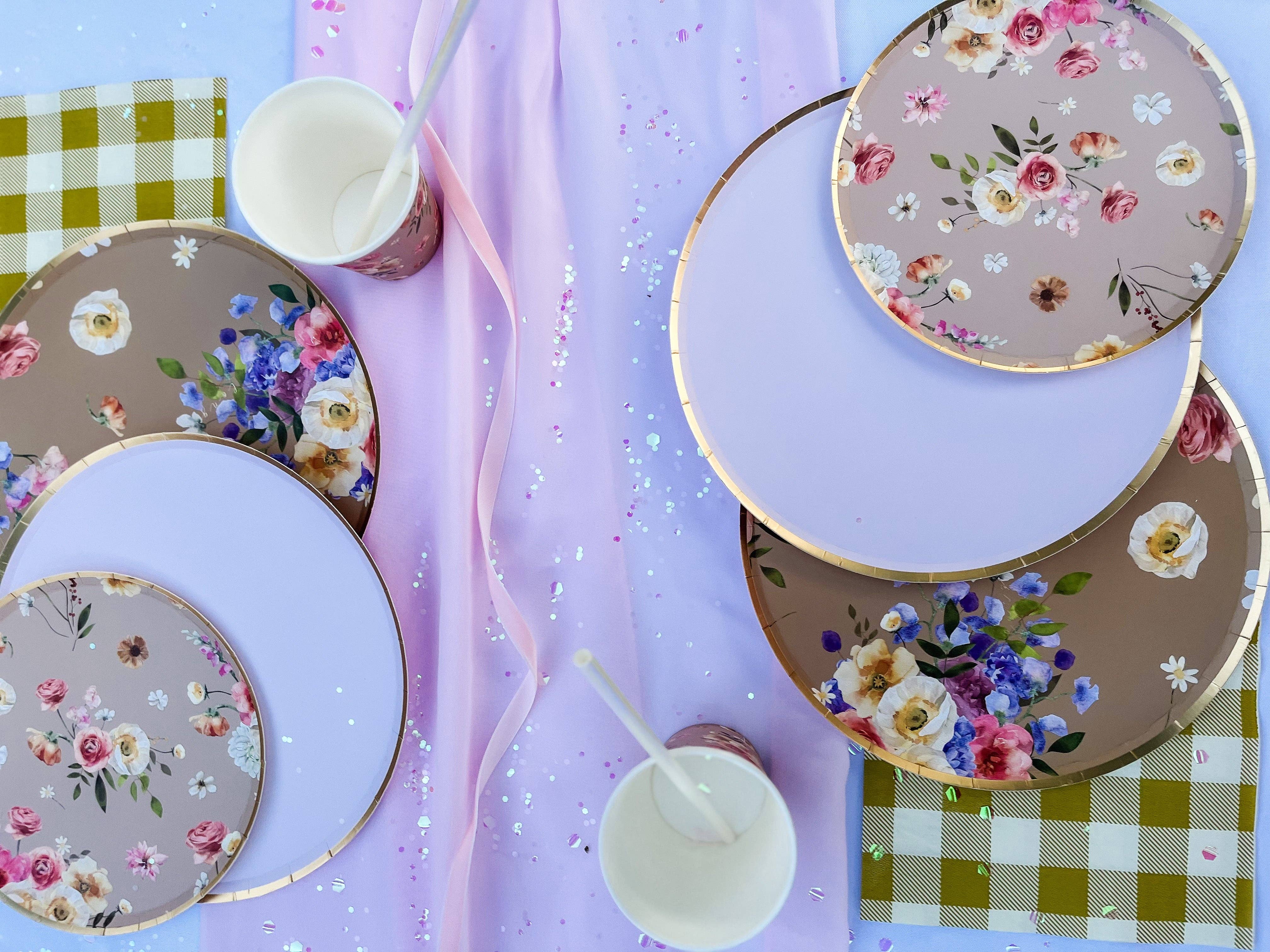 Floral Beige Plate, Small