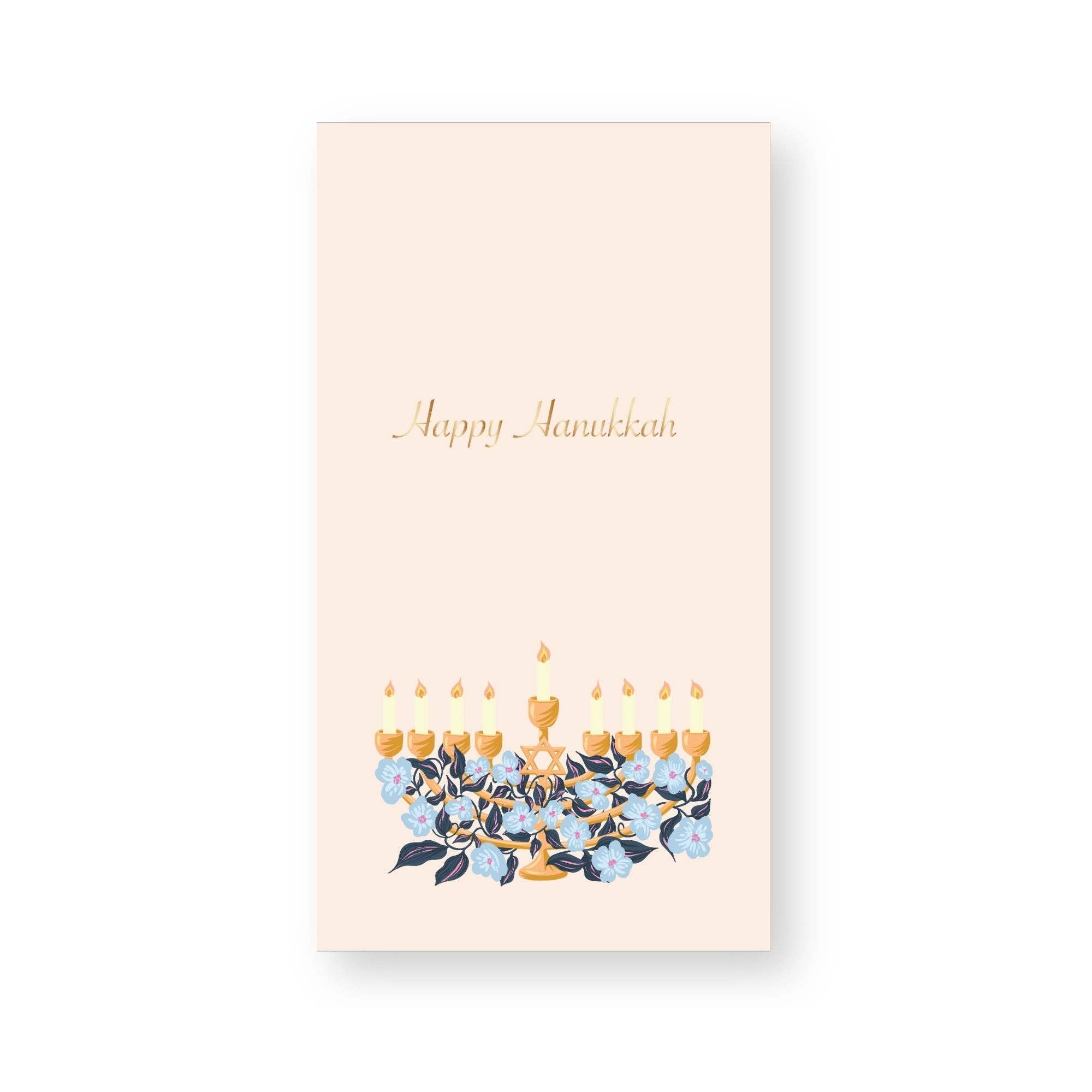 BONJOUR FÊTE X ONE & ONLY PAPER HAPPY HANUKKAH MENORAH GUEST TOWELS