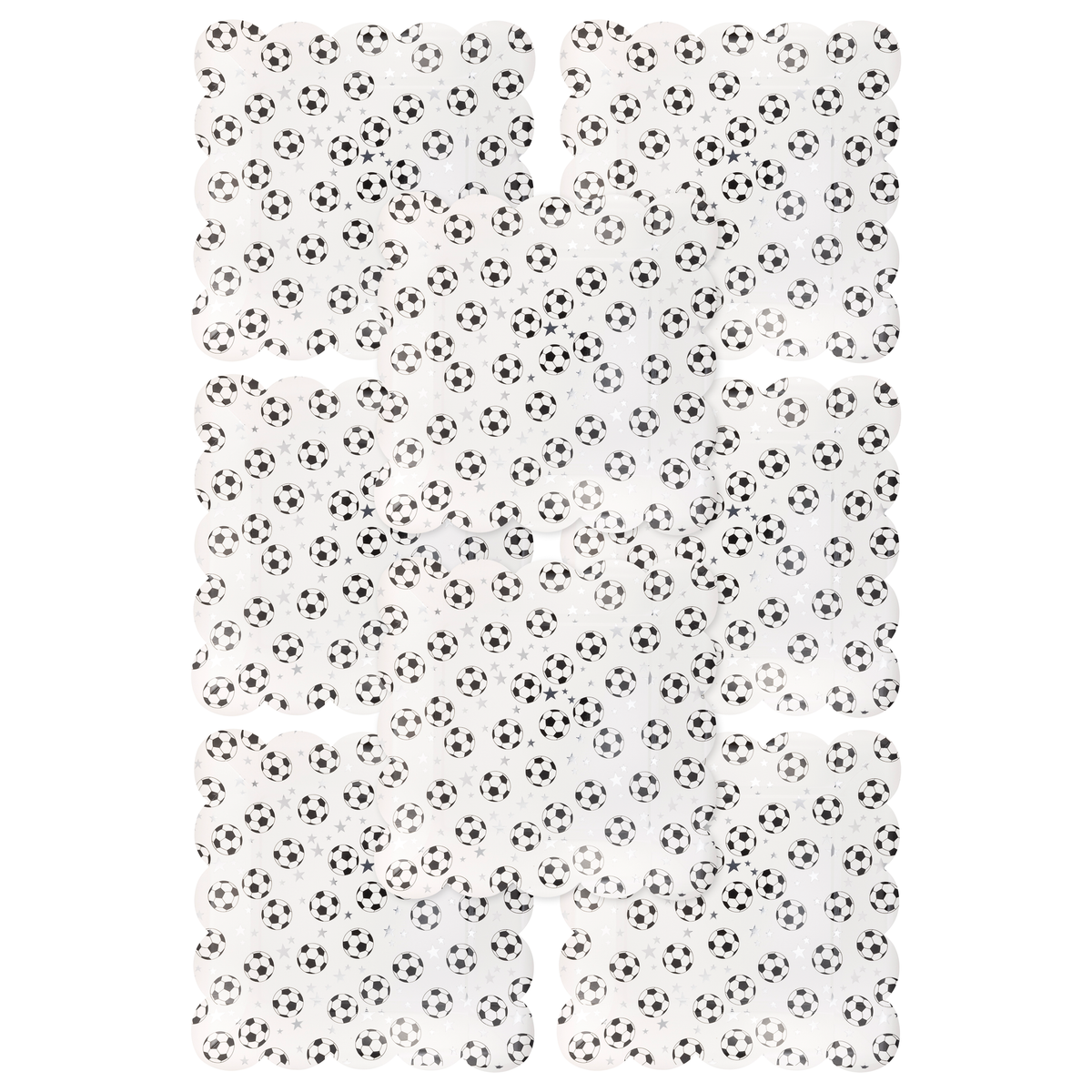 SOC1041 - Scattered Soccer Ball Paper Plate