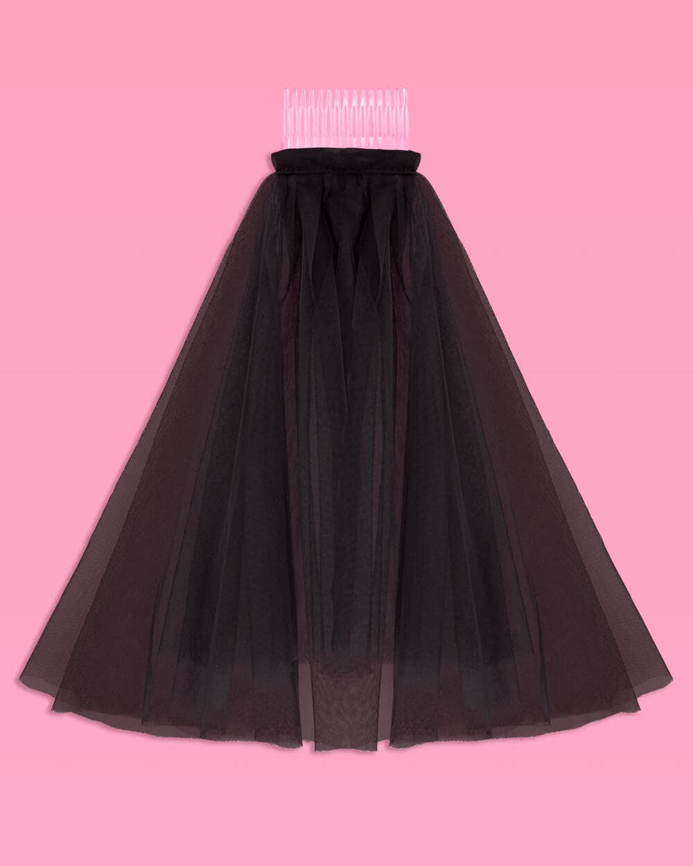 Bride or Die Veil - black tulle veil - divorce party