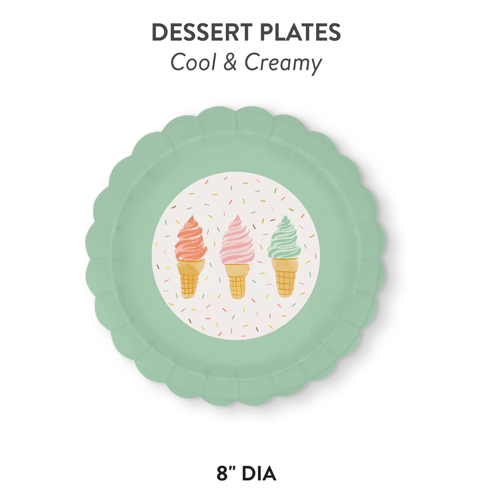 Cool & Creamy Scalloped Dessert Plates