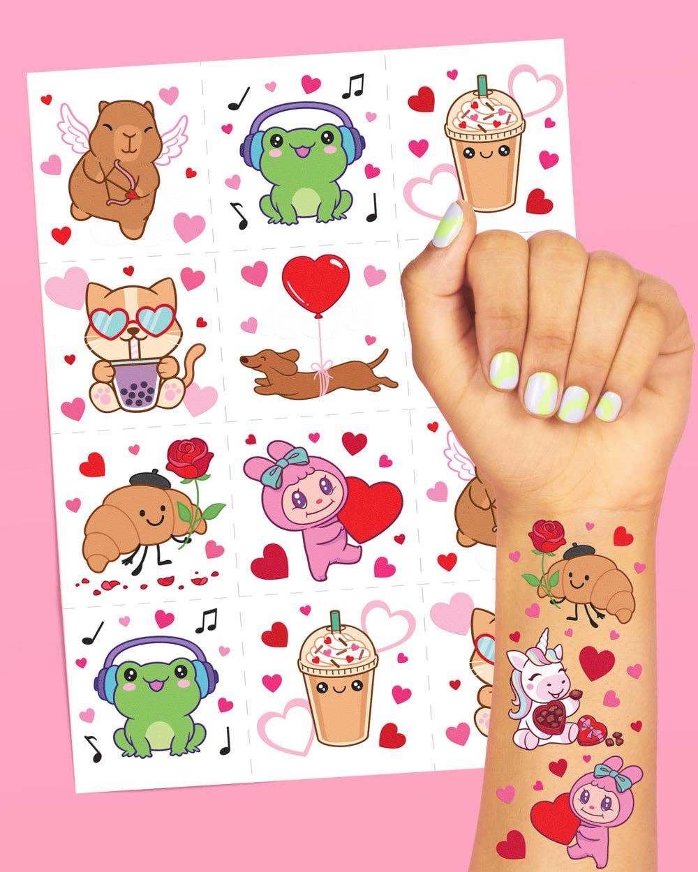 Valentine Kawaii V-Day Card Set | kawaii, mochi, kids