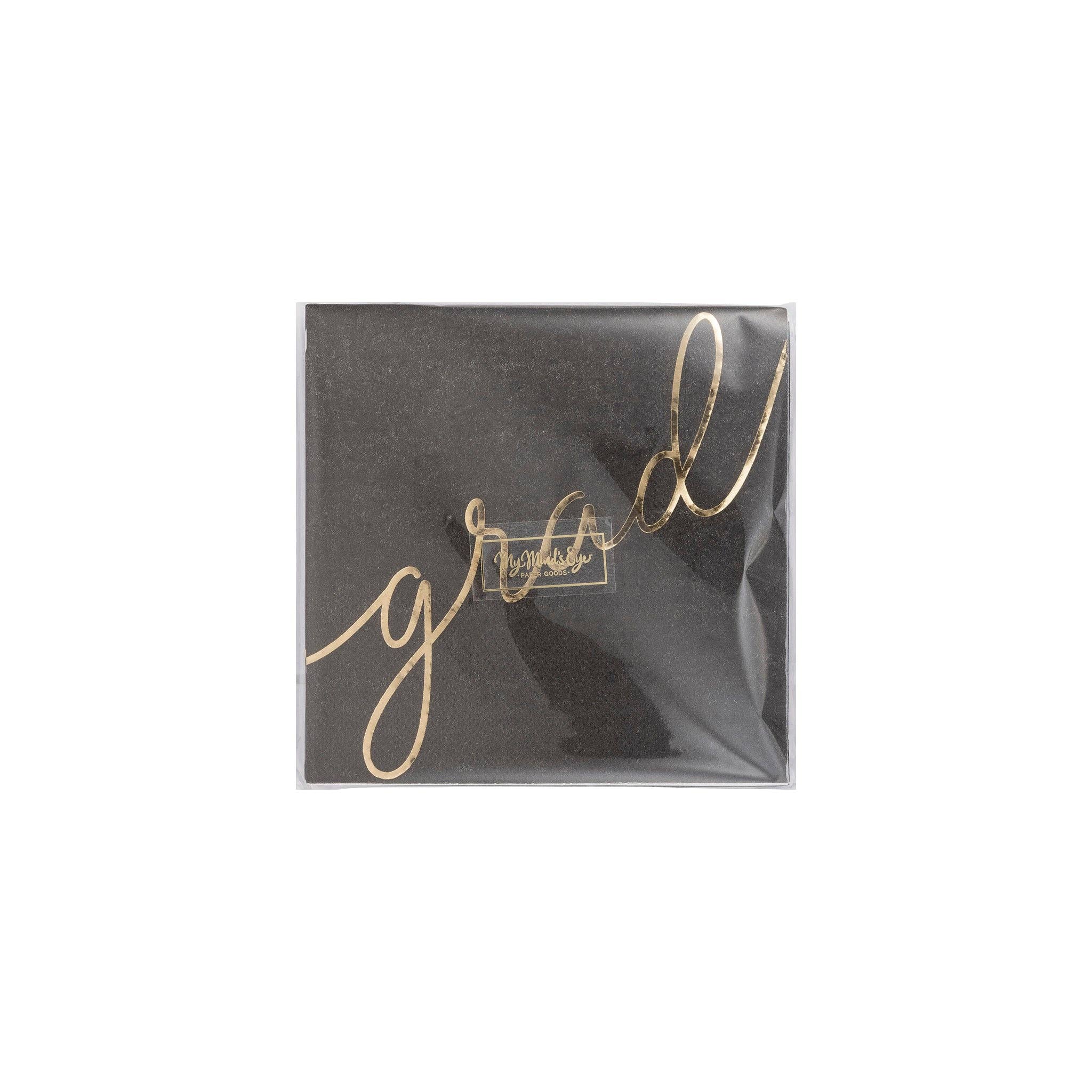 GRD1039 - Script Grad Paper Cocktail Napkin