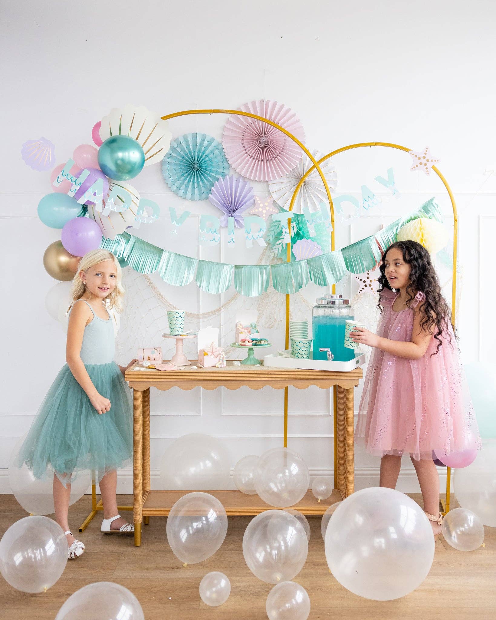 SEA1011 - Mermaid Tail Paper Party Cups - 12 oz