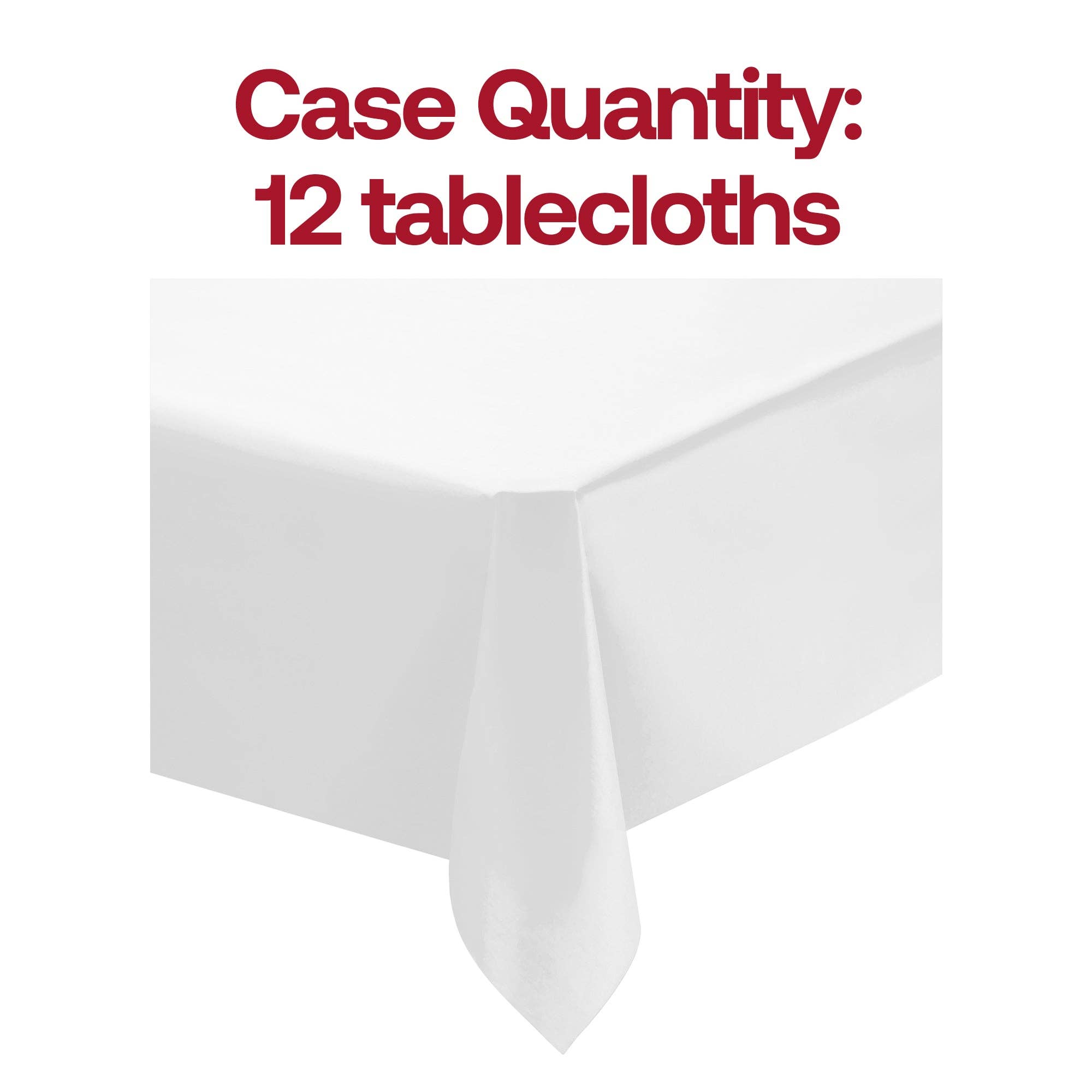 50" x 108" White Rectangular Linen-Like Tablecloth - 1 pc