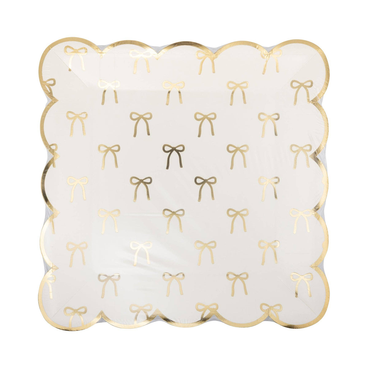 PLPL1681 - Gold Bows Paper Plate