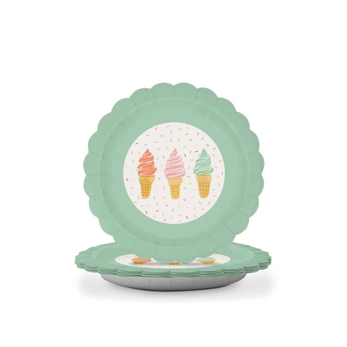 Cool & Creamy Scalloped Dessert Plates