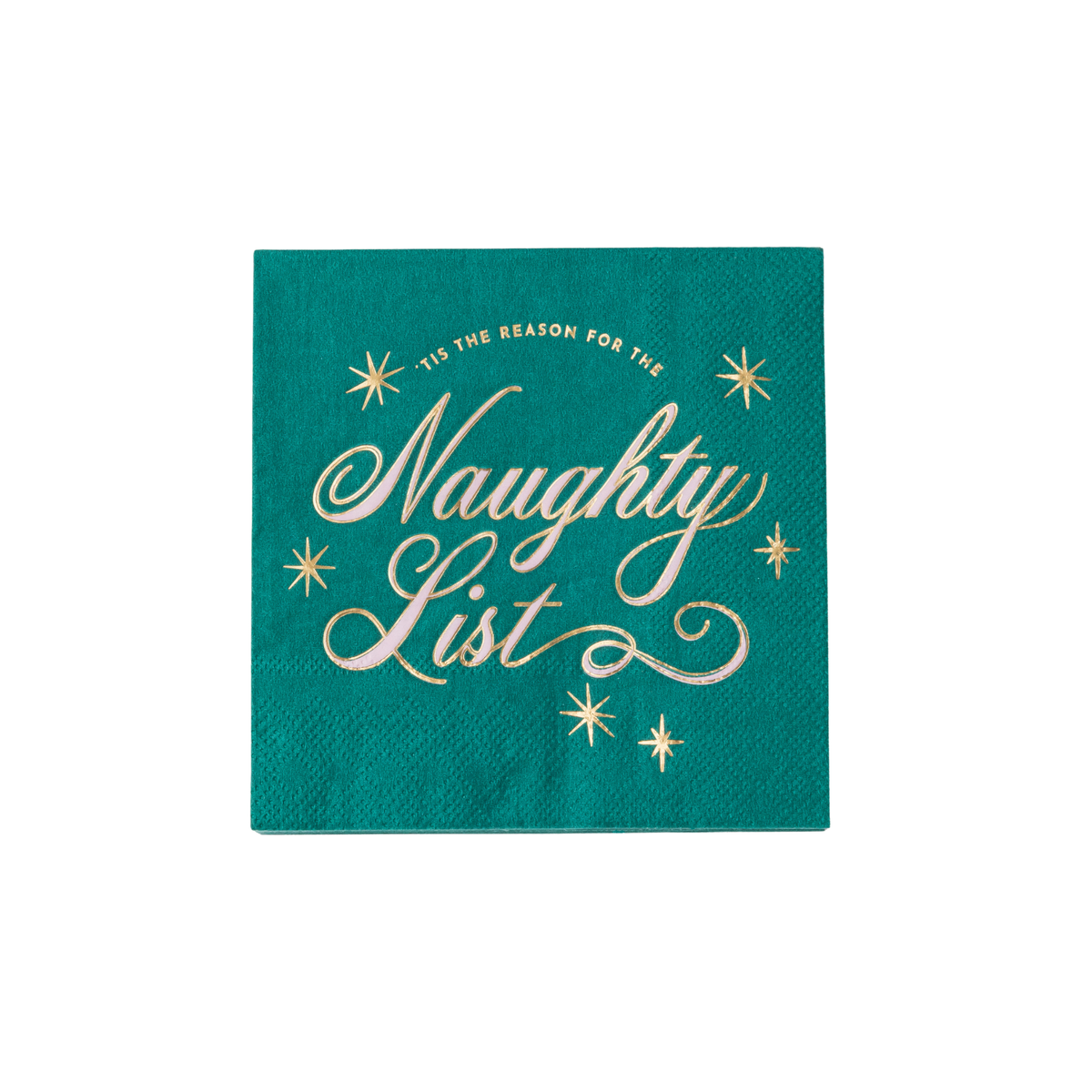 Naughty List Green Cocktail Napkins (Set of 20)