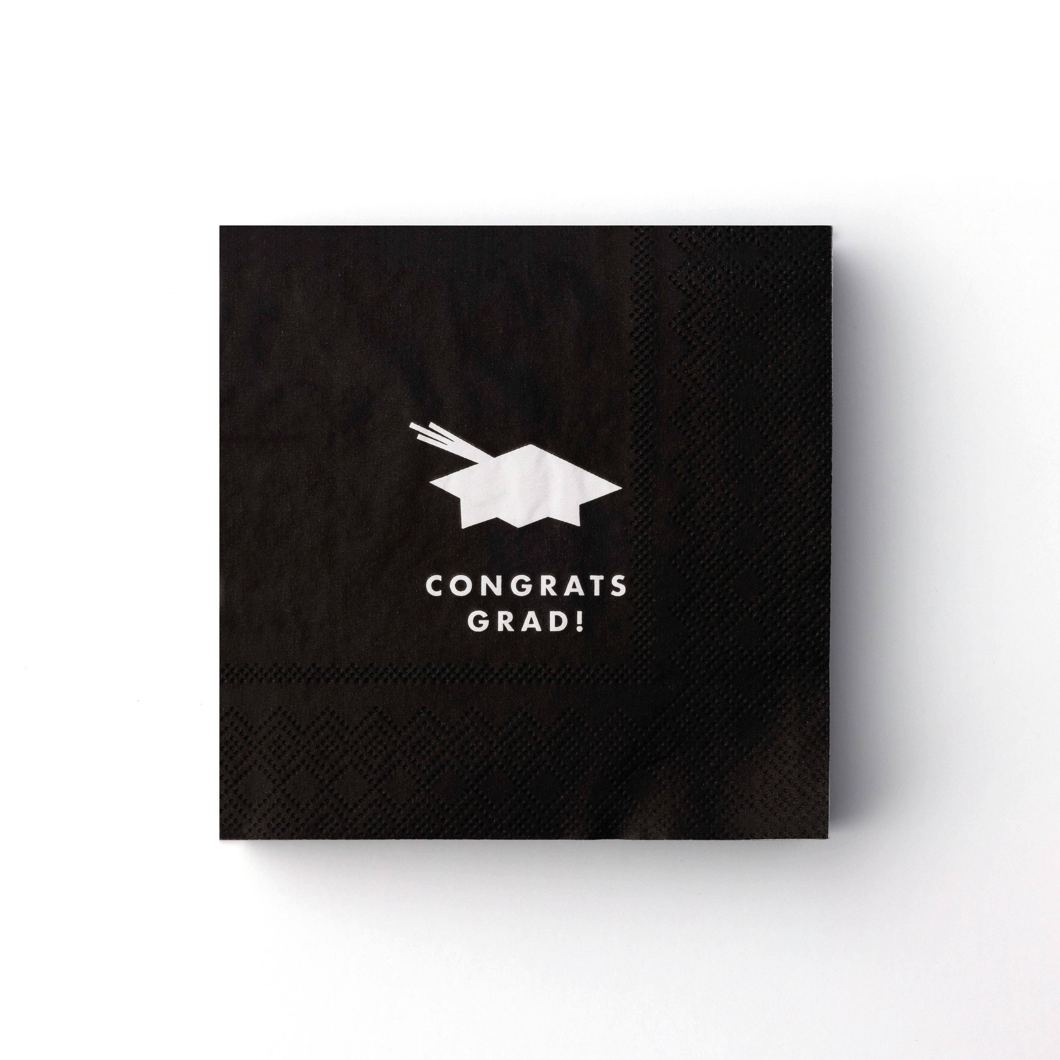 CONGRATS GRAD COCKTAIL NAPKINS