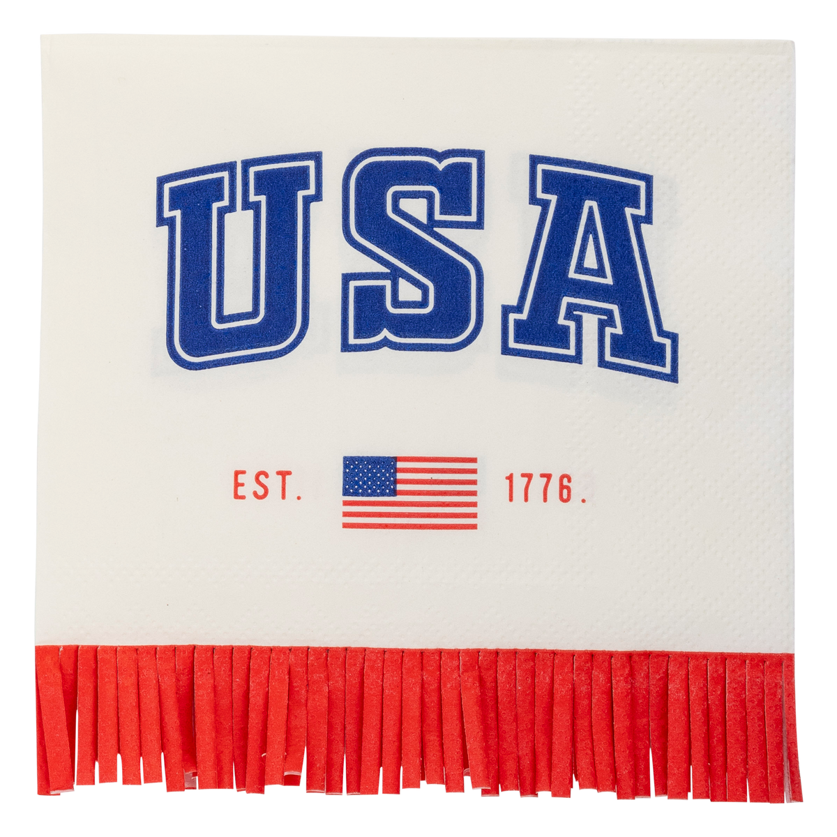 PLNP364 - USA Fringe 1776 Paper Cocktail Napkin