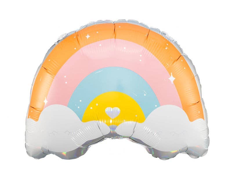 Spring Pastel Rainbow Foil Balloon 21 in. - PartyDeco USA
