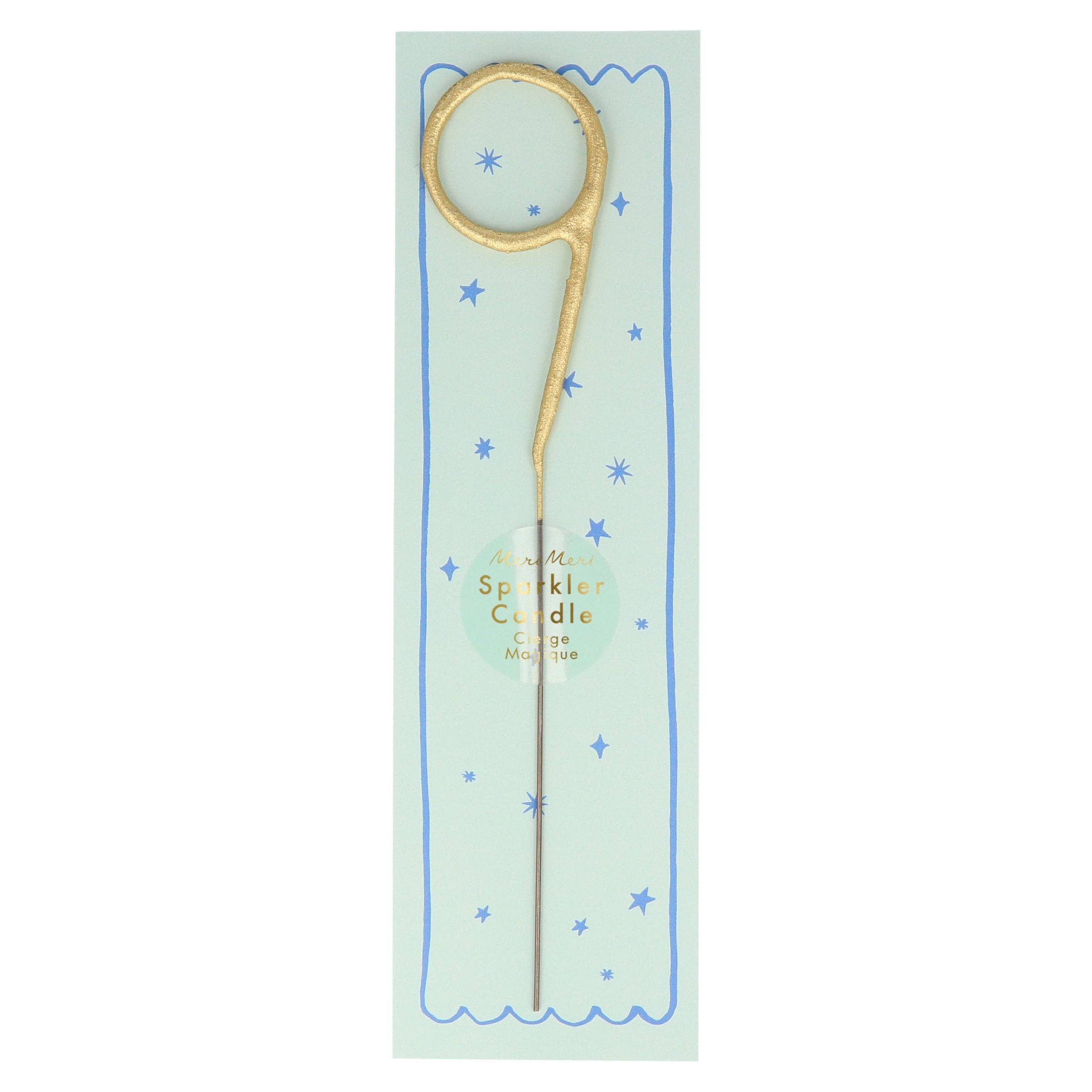 Gold Sparkler Numbers 0 to 9 Candles
