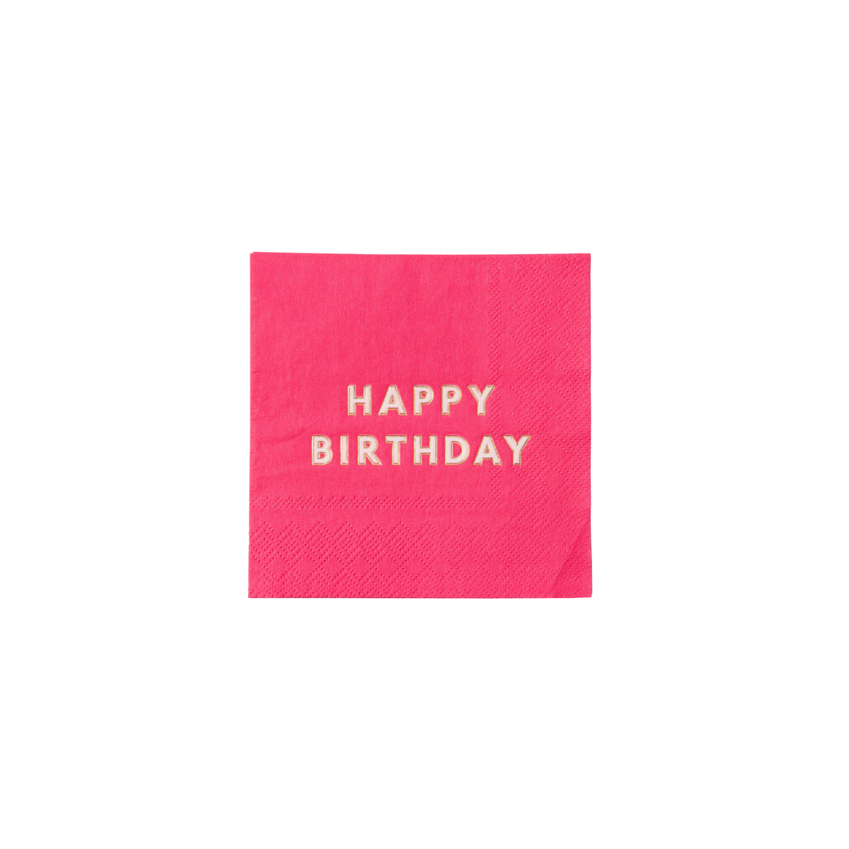 Haute Pink Happy Birthday Cocktail Napkins (Set of 20)
