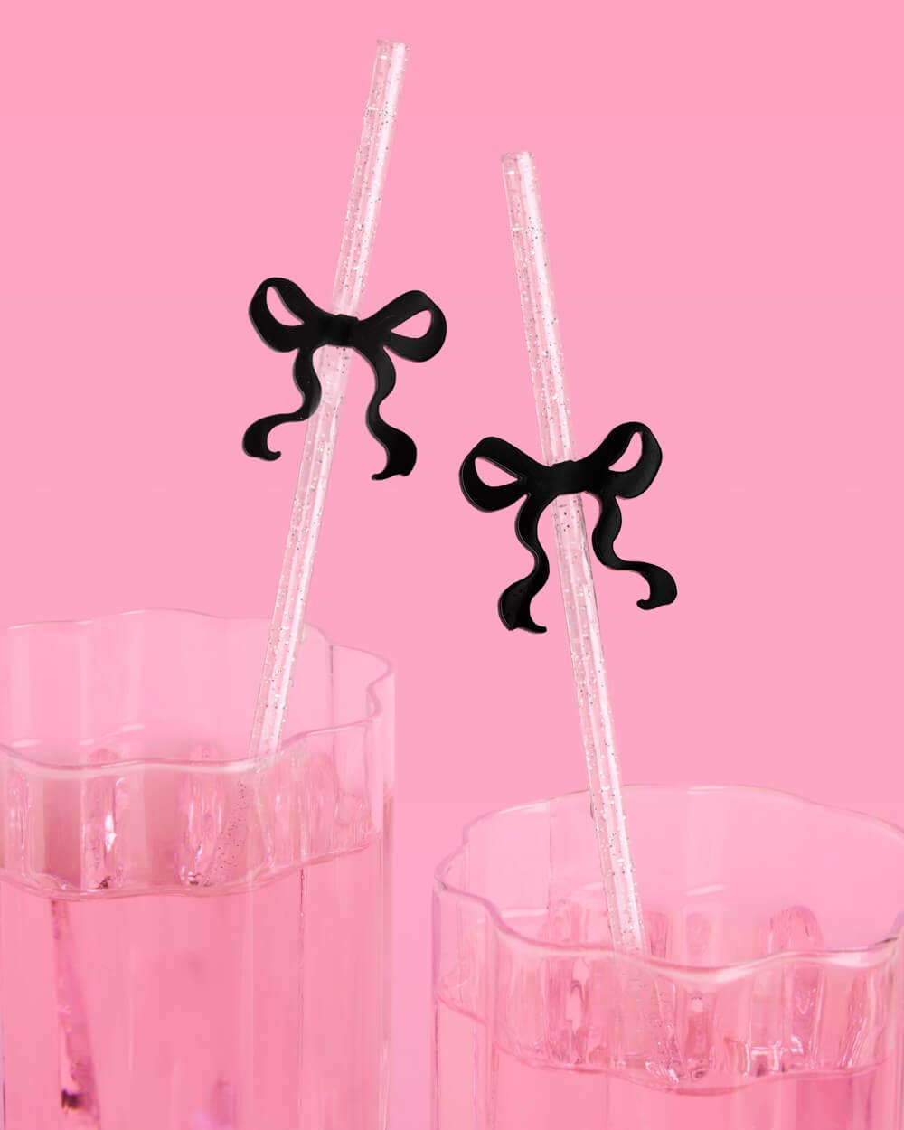 Little Black Bow Straws - 12 reusable straws, coquette