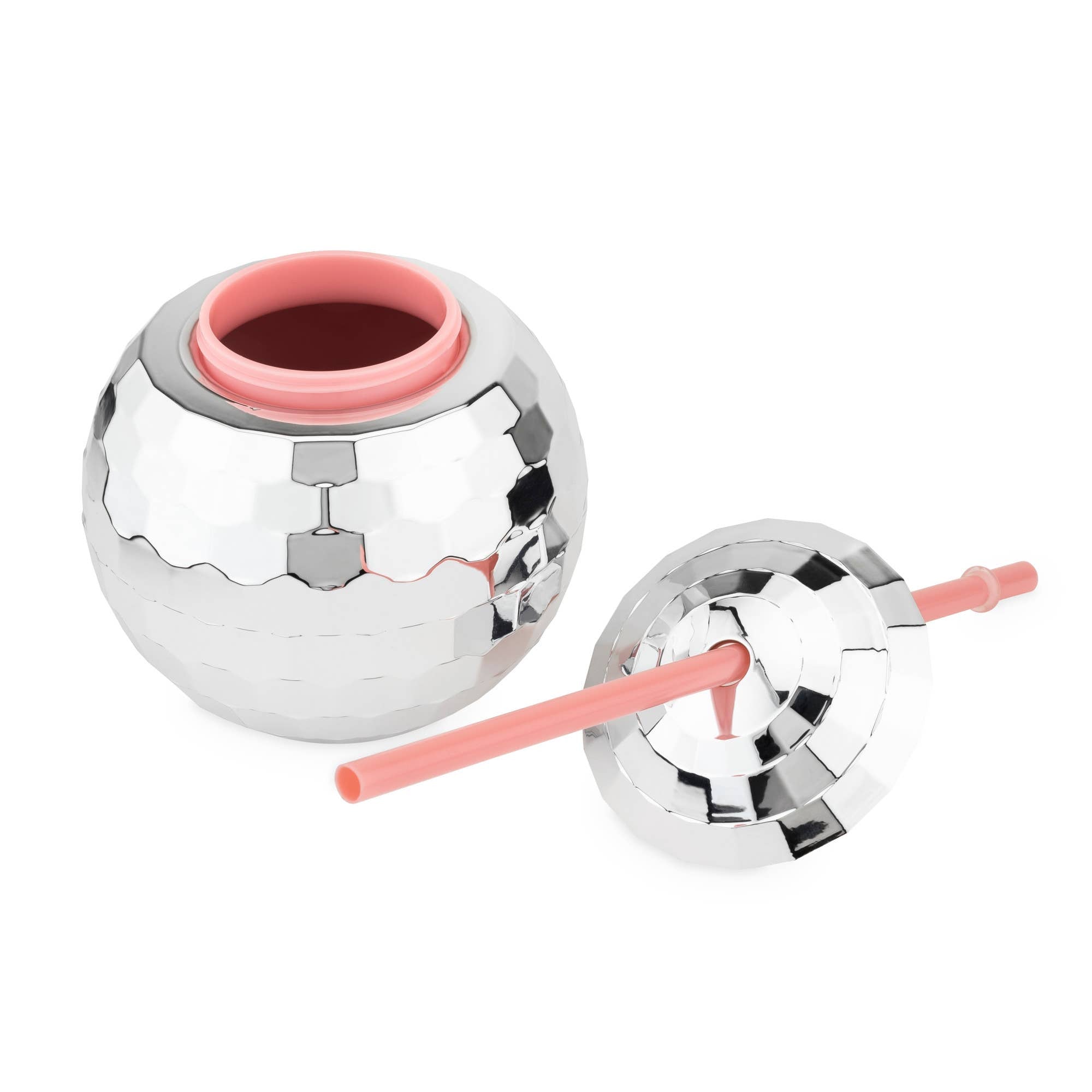 Silver Disco Ball Drink Tumbler