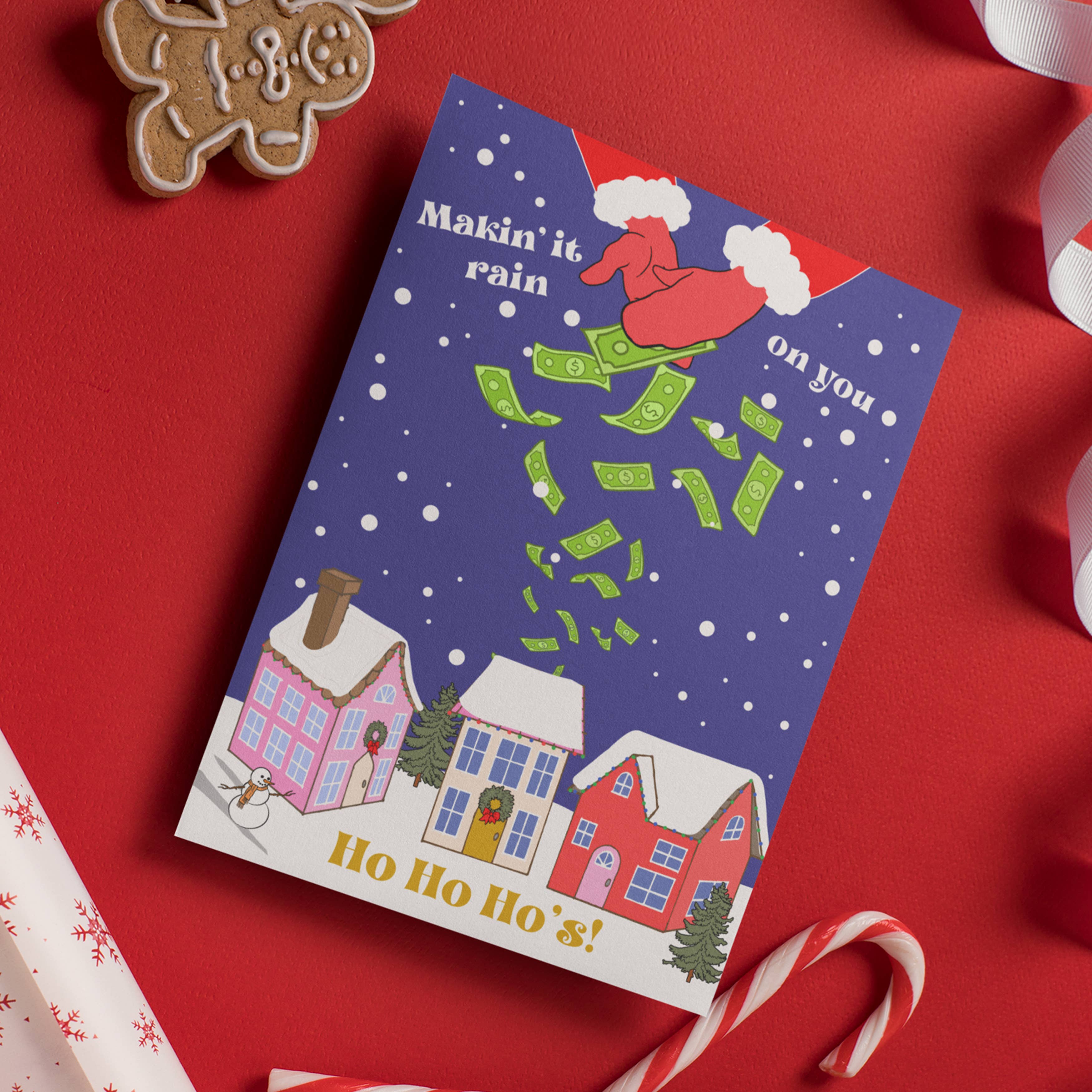 Ho Ho Ho's Funny Christmas Card| Santa Claus Card
