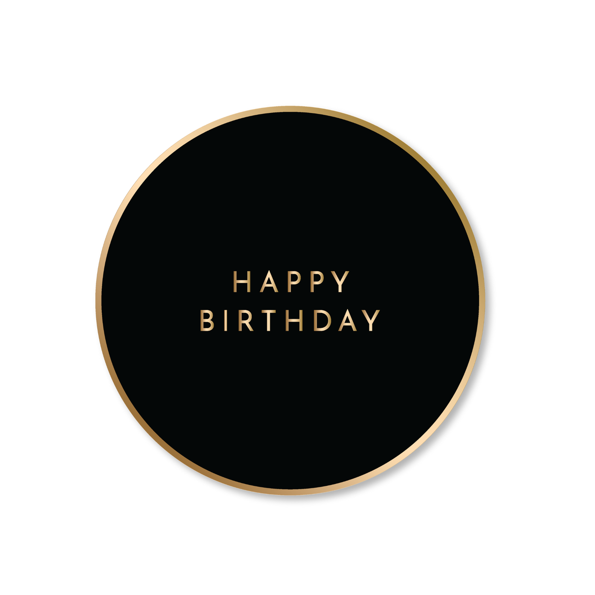 BLACK NOIR HAPPY BIRTHDAY SMALL PLATES