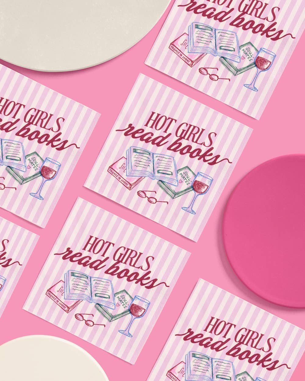 Hot Girls Book Club Napkins | book party, bookish