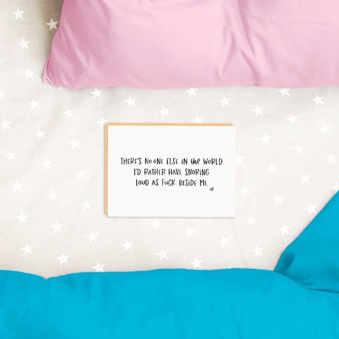 Snoring - Funny Valentines Day Card