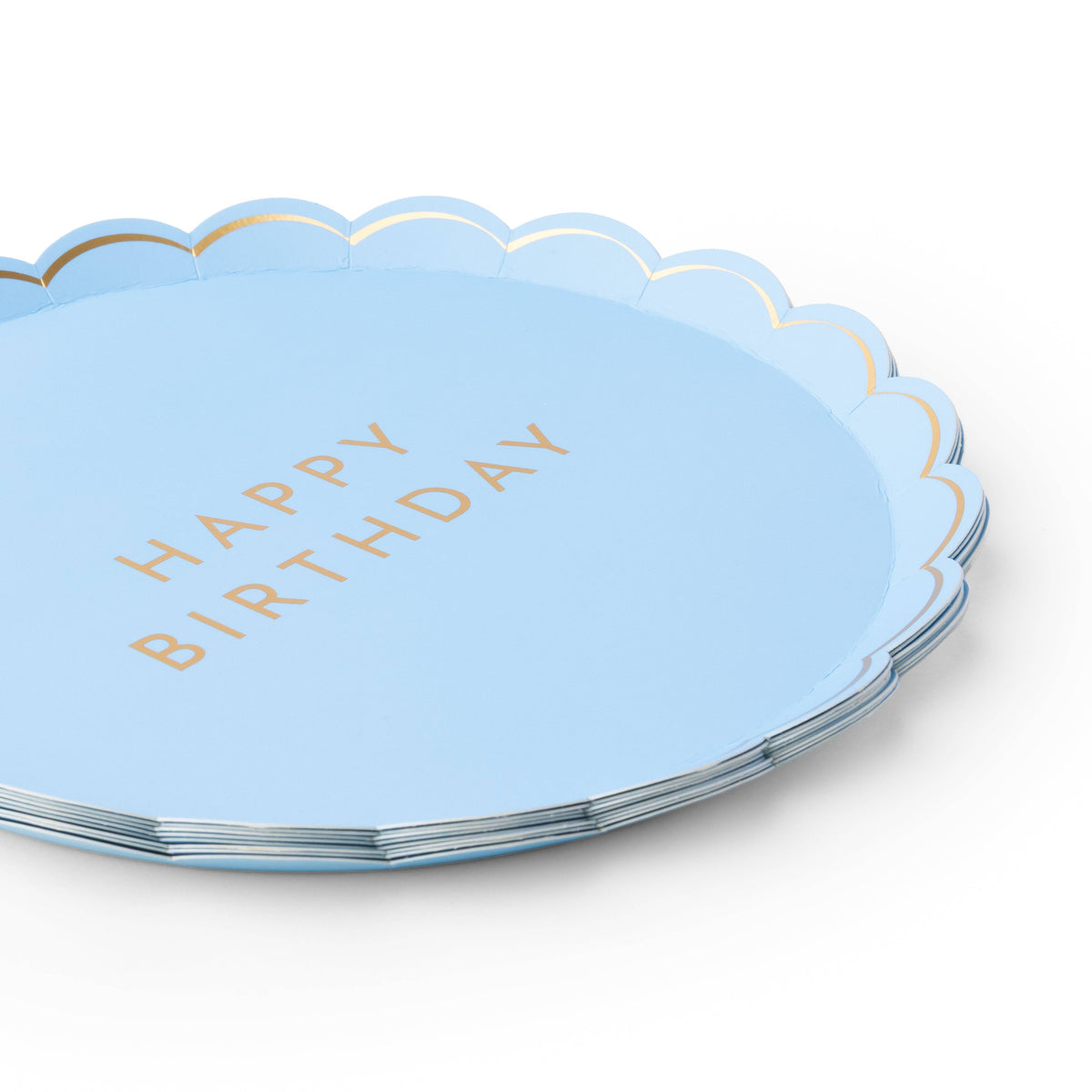 Sky Blue Signature Happy Birthday Small Plates (Set of 8)