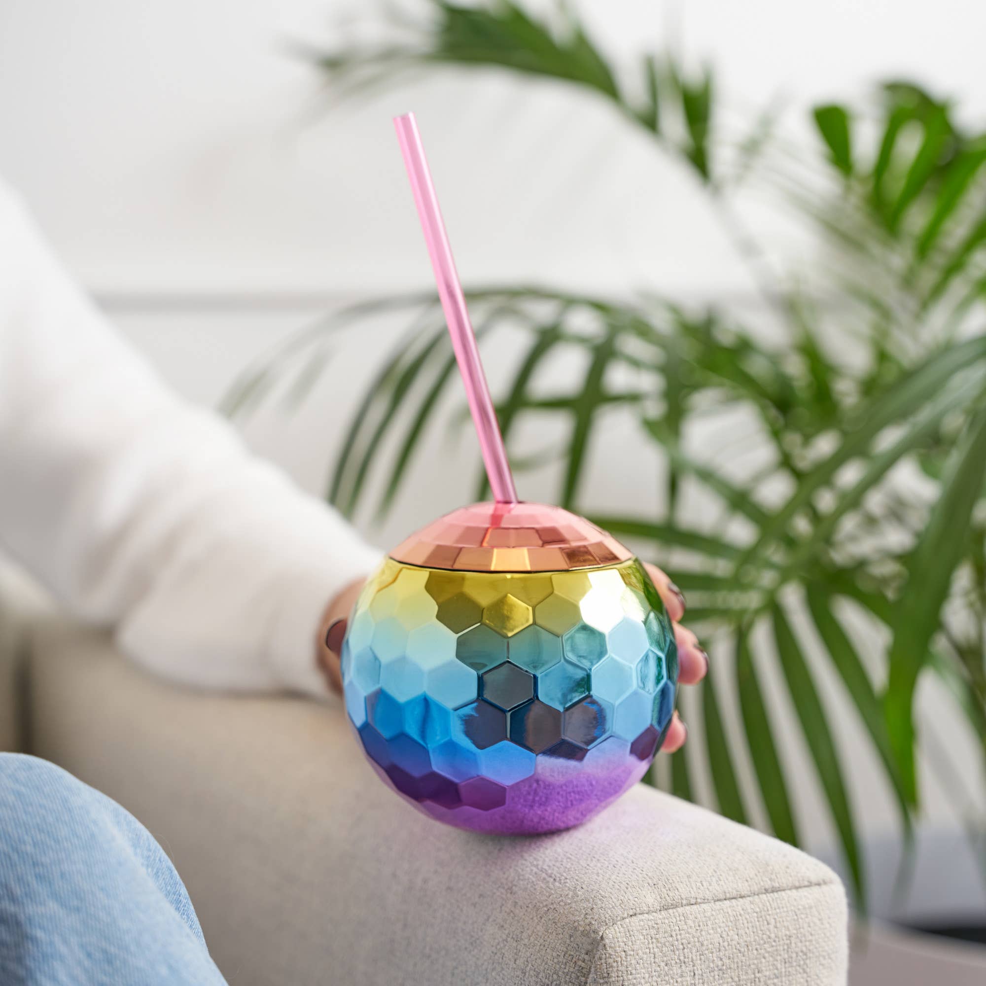 Rainbow Disco Ball Tumbler