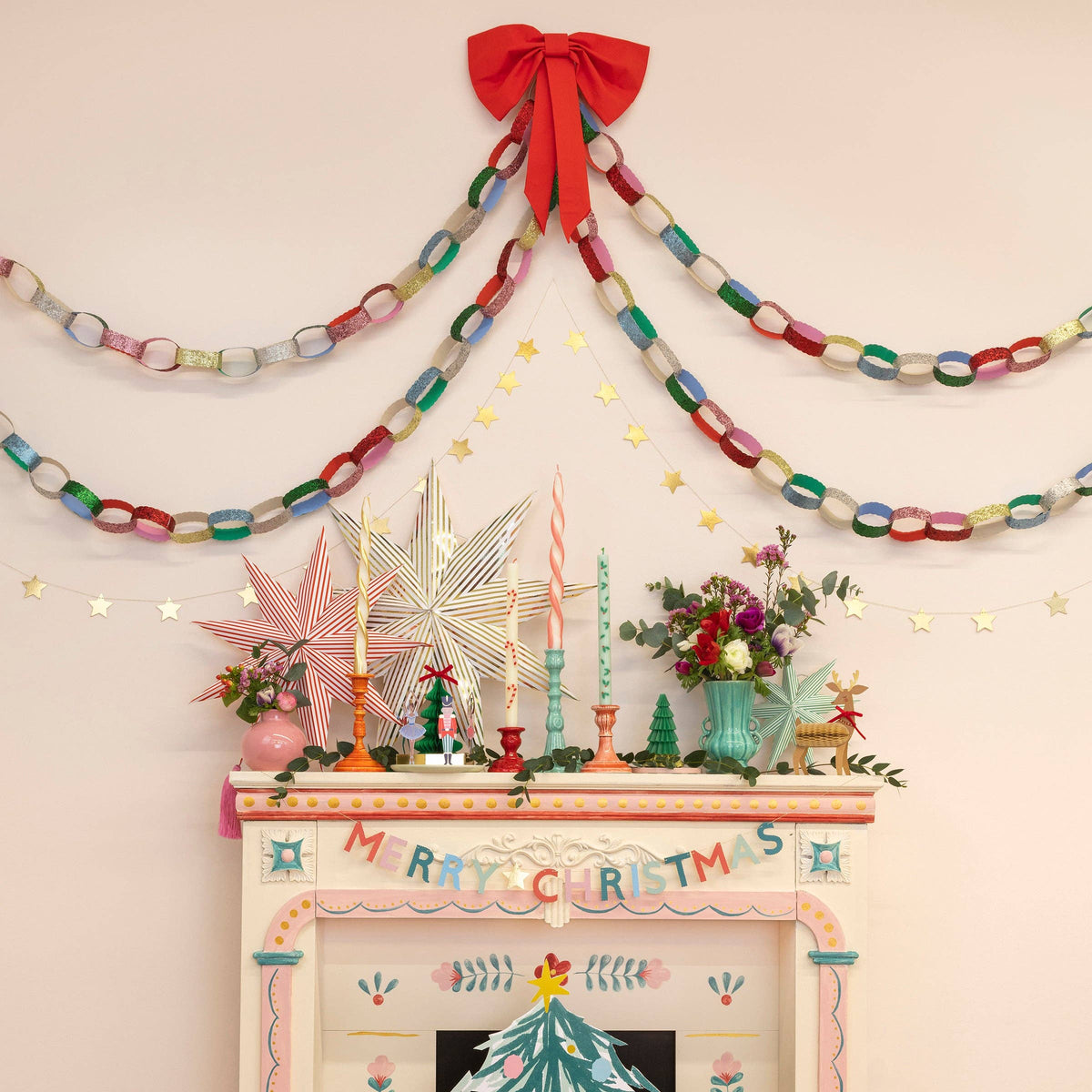 Merry Christmas Mini Matchbox Garland Set