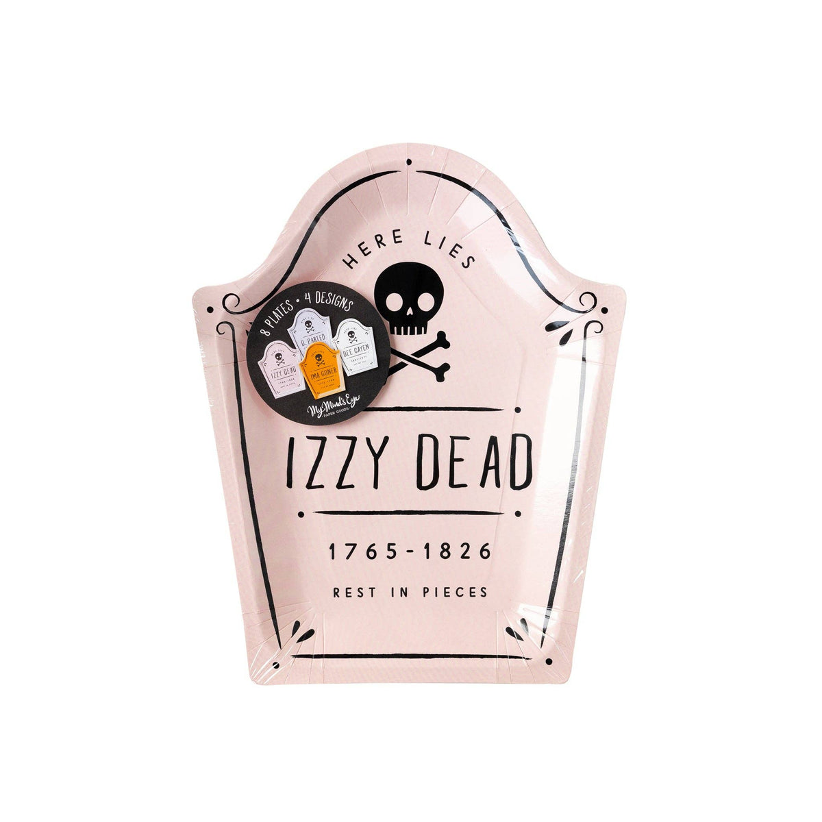 PUM1047 -  Hey Pumpkin Tombstone Shaped Paper Plate Set