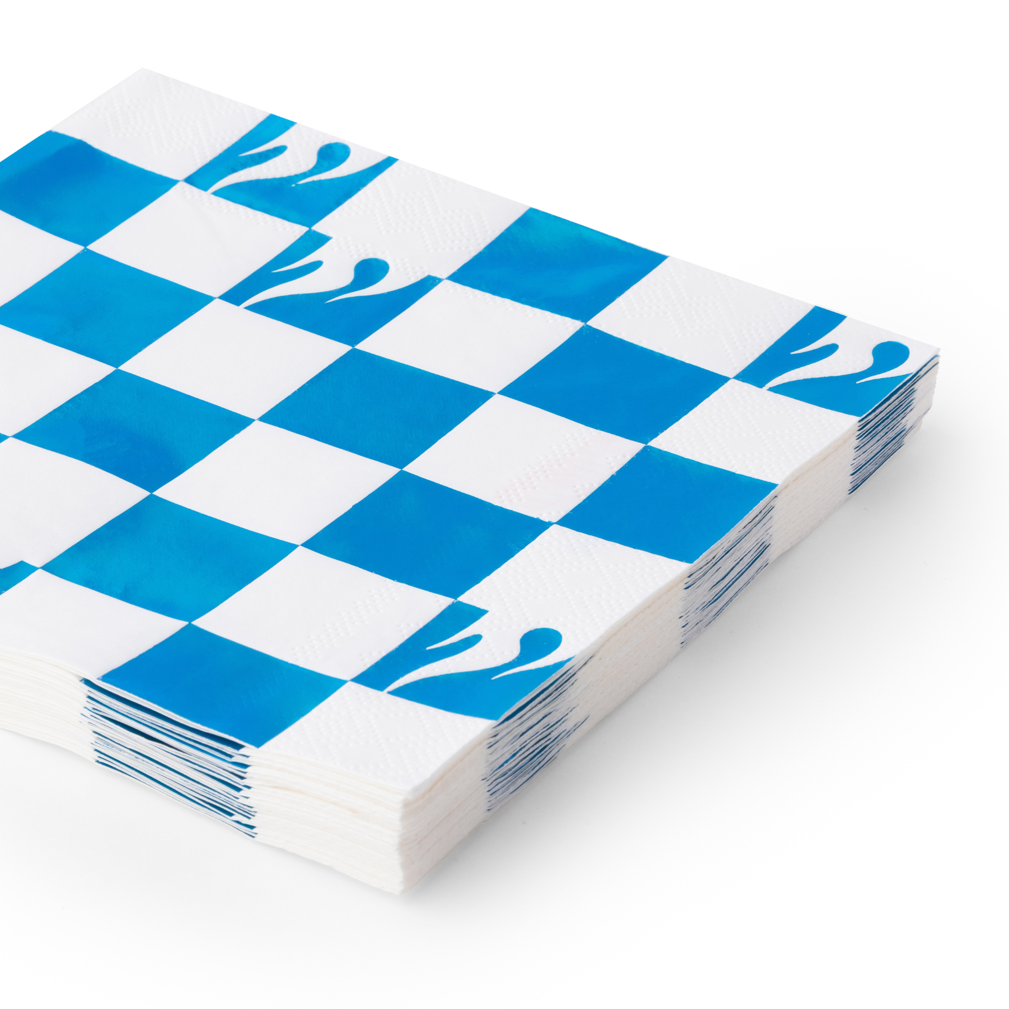 HOT WHEELS™ BLUE FOIL CHECKER LARGE NAPKINS