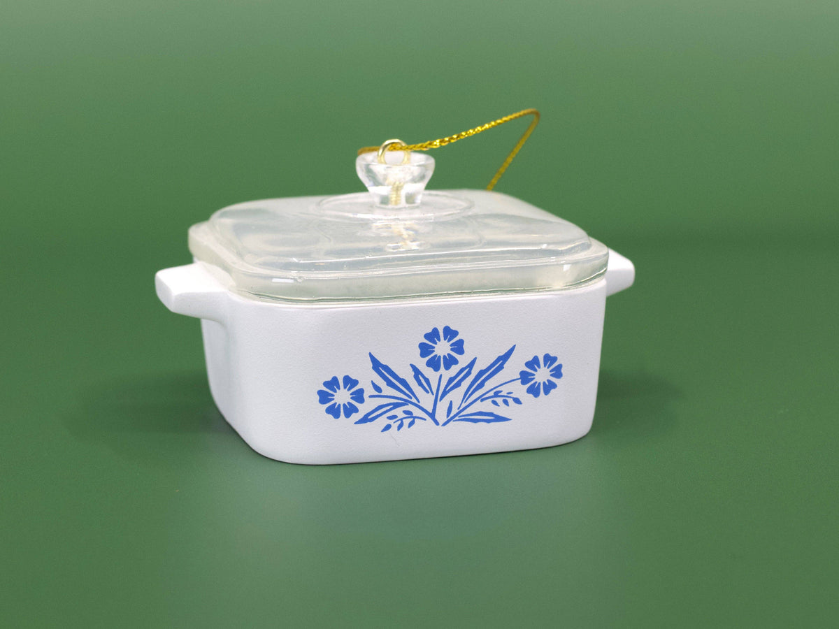 Mini Cornflower Ornament – Corning Ware–Inspired Casserole