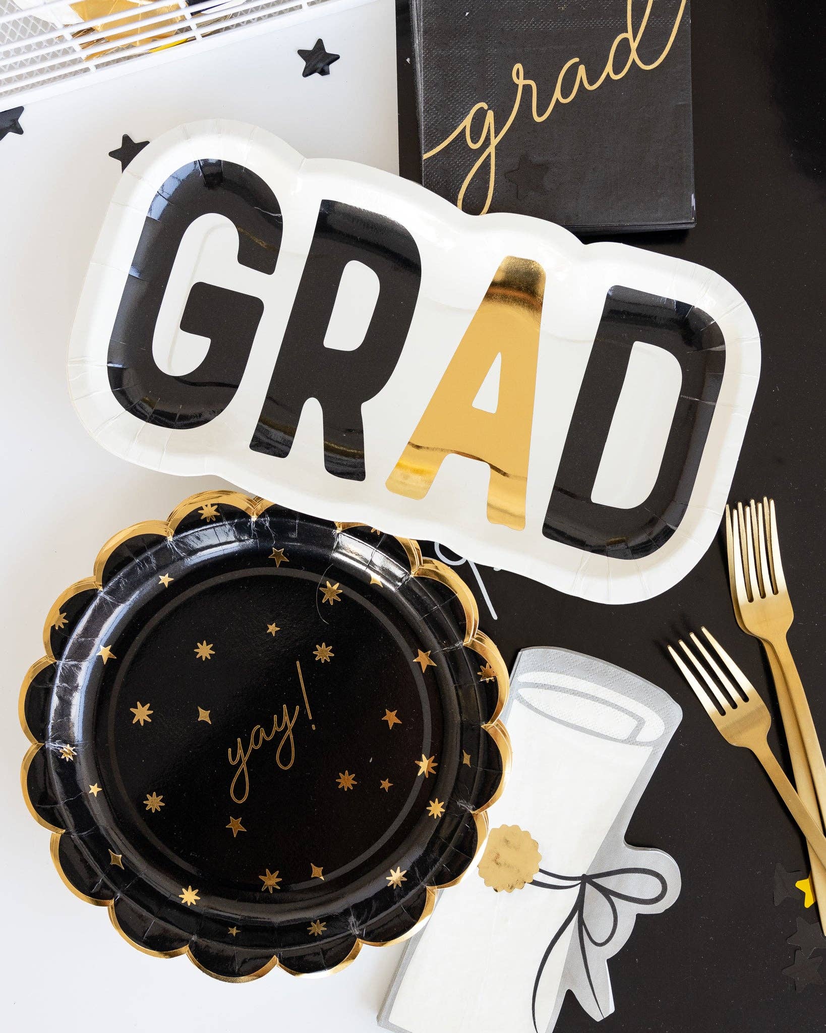 GRD1039 - Script Grad Paper Cocktail Napkin