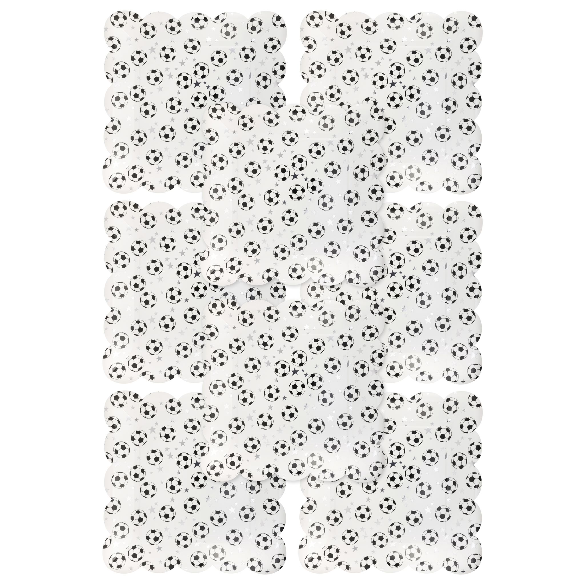 SOC1041 - Scattered Soccer Ball Paper Plate